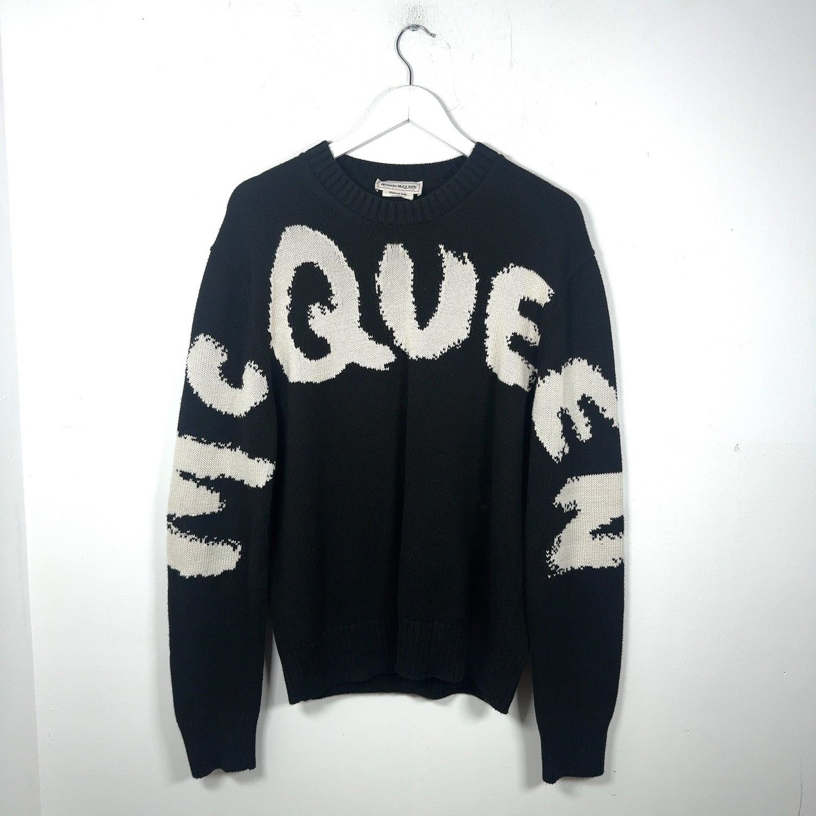 Alexander McQueen Alexander McQueen Graffiti Logo Knit Sweater Size US M / EU 48-50 / 2 - 1 Thumbnail