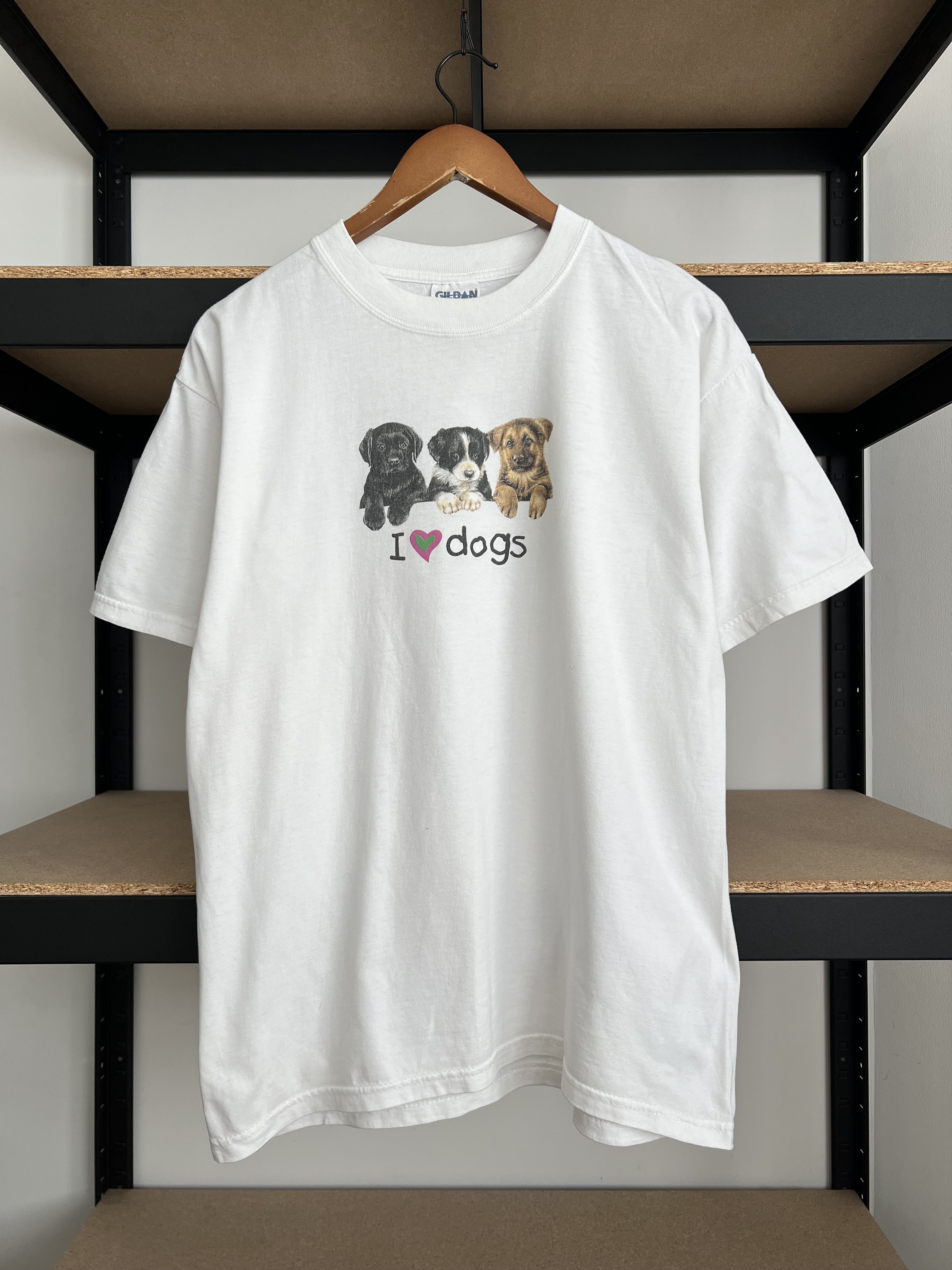 Vintage Vintage 2000s I Love Dogs Animals Art White T-shirt Size US M / EU 48-50 / 2 - 1 Thumbnail