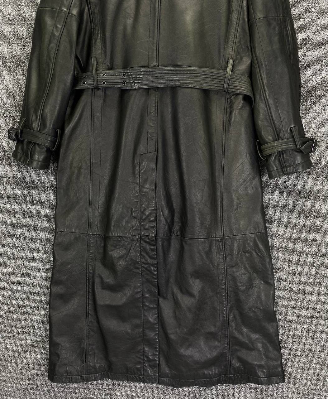 Jean Paul Gaultier × Vintage Vintage Jean Paul Gaultier Trench Coat Long Leather Jacket Size XL / US 12-14 / IT 48-50 - 15 Thumbnail