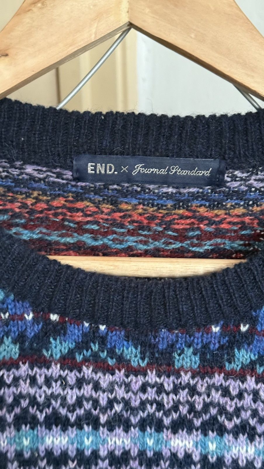 Journal Standard END. x Journal Standard Fair Isle Wool Knit Sweater Size US L / EU 52-54 / 3 - 8 Thumbnail