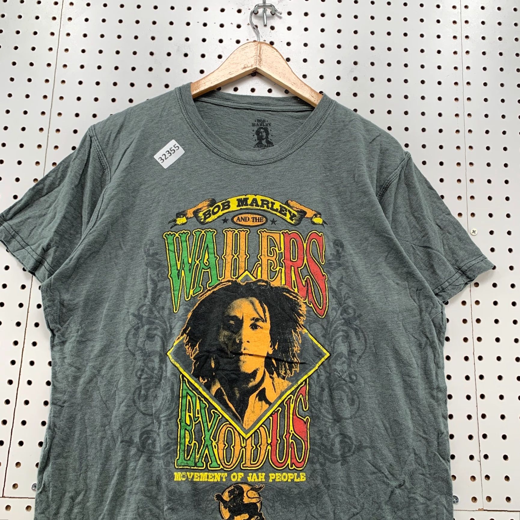 Vintage Bob Marley Rasta Shirt Mens Large Gray Potrait Graphic Jamaica 23x28.5 Vintage T-Shirt" Size US L / EU 52-54 / 3 - 5 Thumbnail