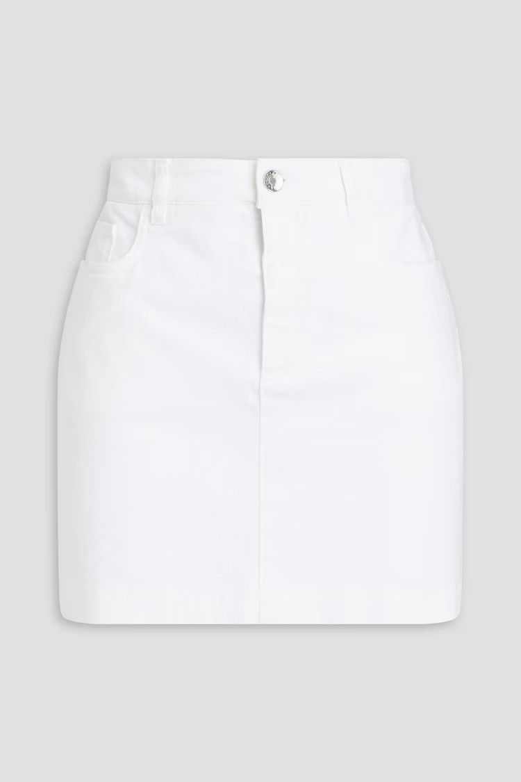 Dolce & Gabbana o1y0925 Denim Mini Skirt in White Size 27" / US 4 / IT 40 - 1 Thumbnail