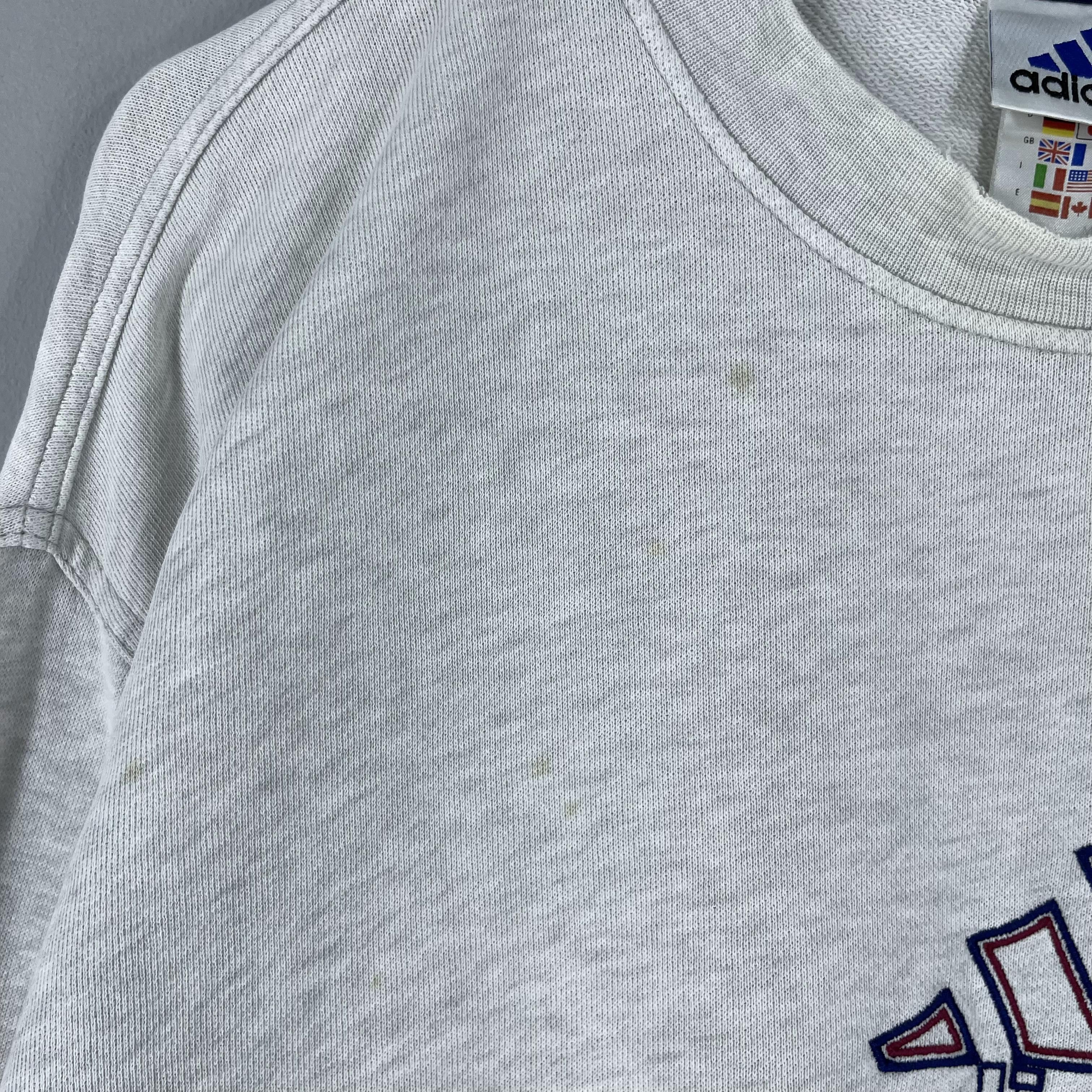 Adidas Vintage ADIDAS Big Logo Embroidery Distressed Sweatshirt Size US M / EU 48-50 / 2 - 5 Thumbnail