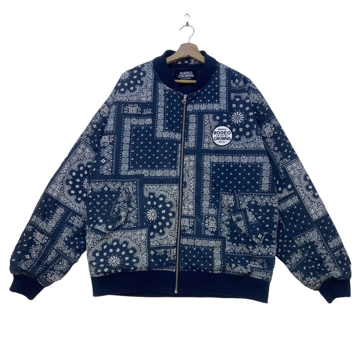 Japanese Brand Rodeo Crowns And Co. Wide Bowl Paisley Bomber Style Size US M / EU 48-50 / 2 - 3 Thumbnail