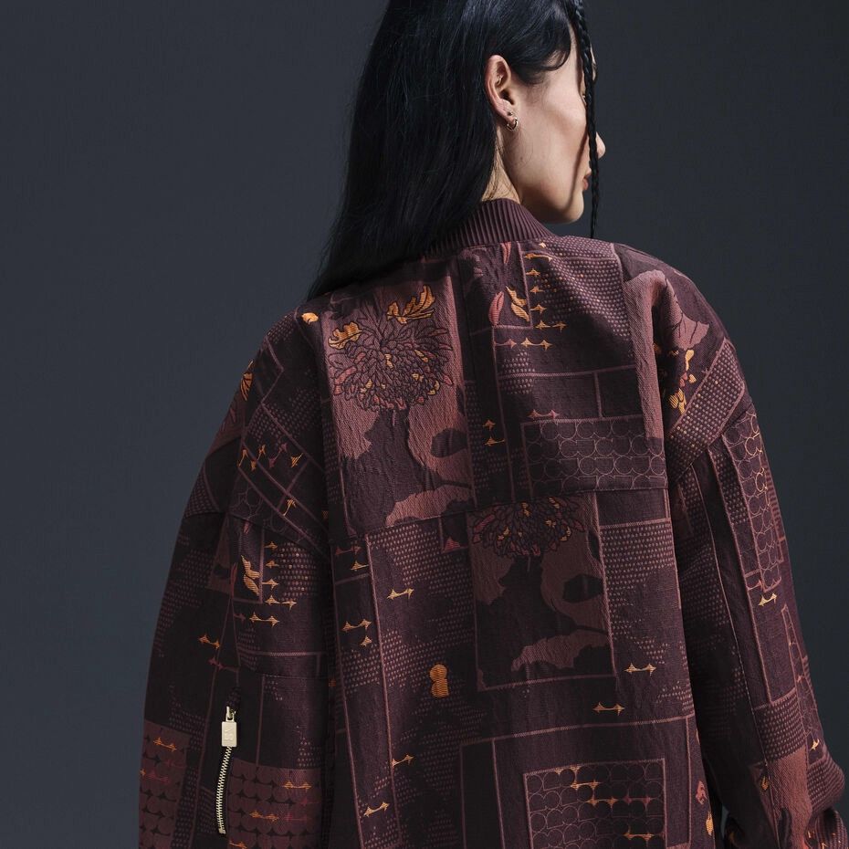Nike Nike Naomi Osaka Jacquard Jacket Burgundy Crush Size L / US 10 / IT 46 - 4 Thumbnail