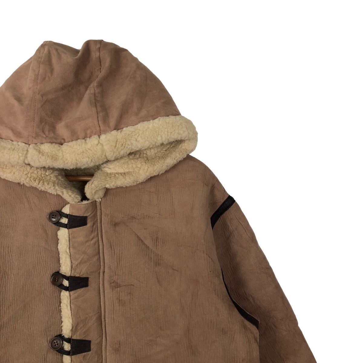 Japanese Brand 🔥RARE DUFFLE LONG JACKET MINK FUR LINING KHS UNION MADE Size US L / EU 52-54 / 3 - 5 Thumbnail