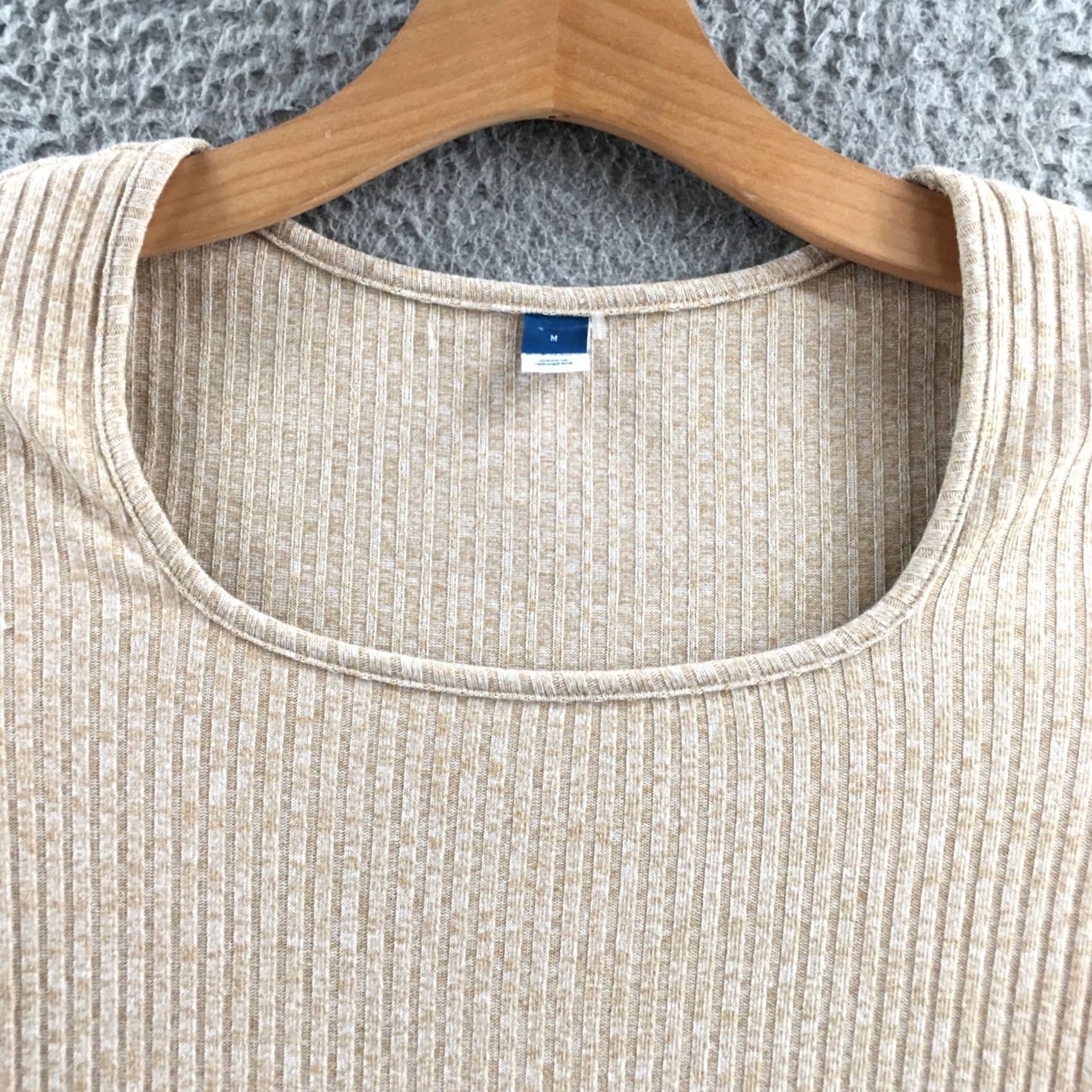 Old Navy Old Navy Dress Womens M Oatmeal Heather Ribbed Long Sleeve A-Line Mini NEW Size M / US 6-8 / IT 42-44 - 3 Thumbnail