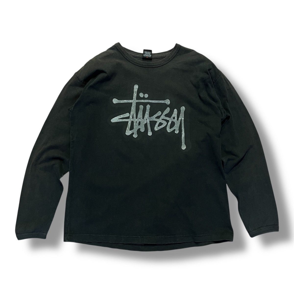 Stussy Faded Stussy Big Logo Long Sleeves TShirt Size US M / EU 48-50 / 2 - 3 Thumbnail