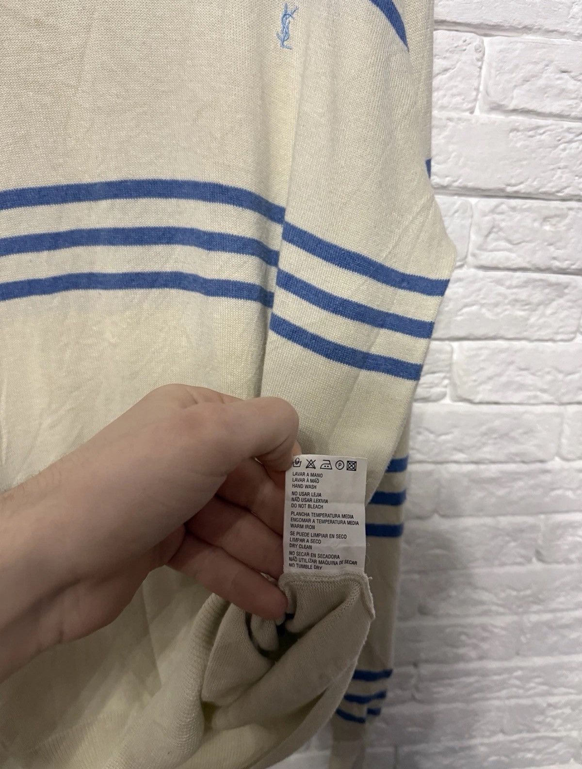 Yves Saint Laurent Vintage Yves Saint Laurent Striped Knit Sweater YSL Sz XL Size US XL / EU 56 / 4 - 5 Thumbnail