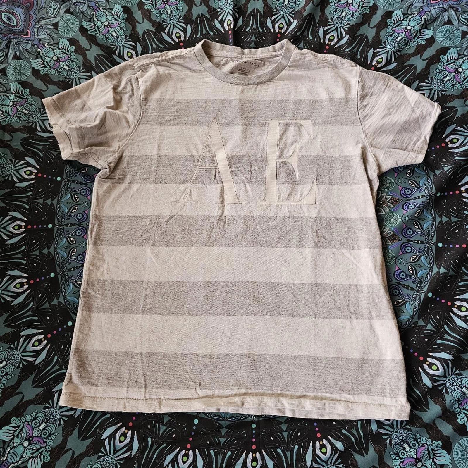 American Eagle Outfitters American Eagle Outfitters Men's Grey and White Tshirt Size US L / EU 52-54 / 3 - 1 Thumbnail