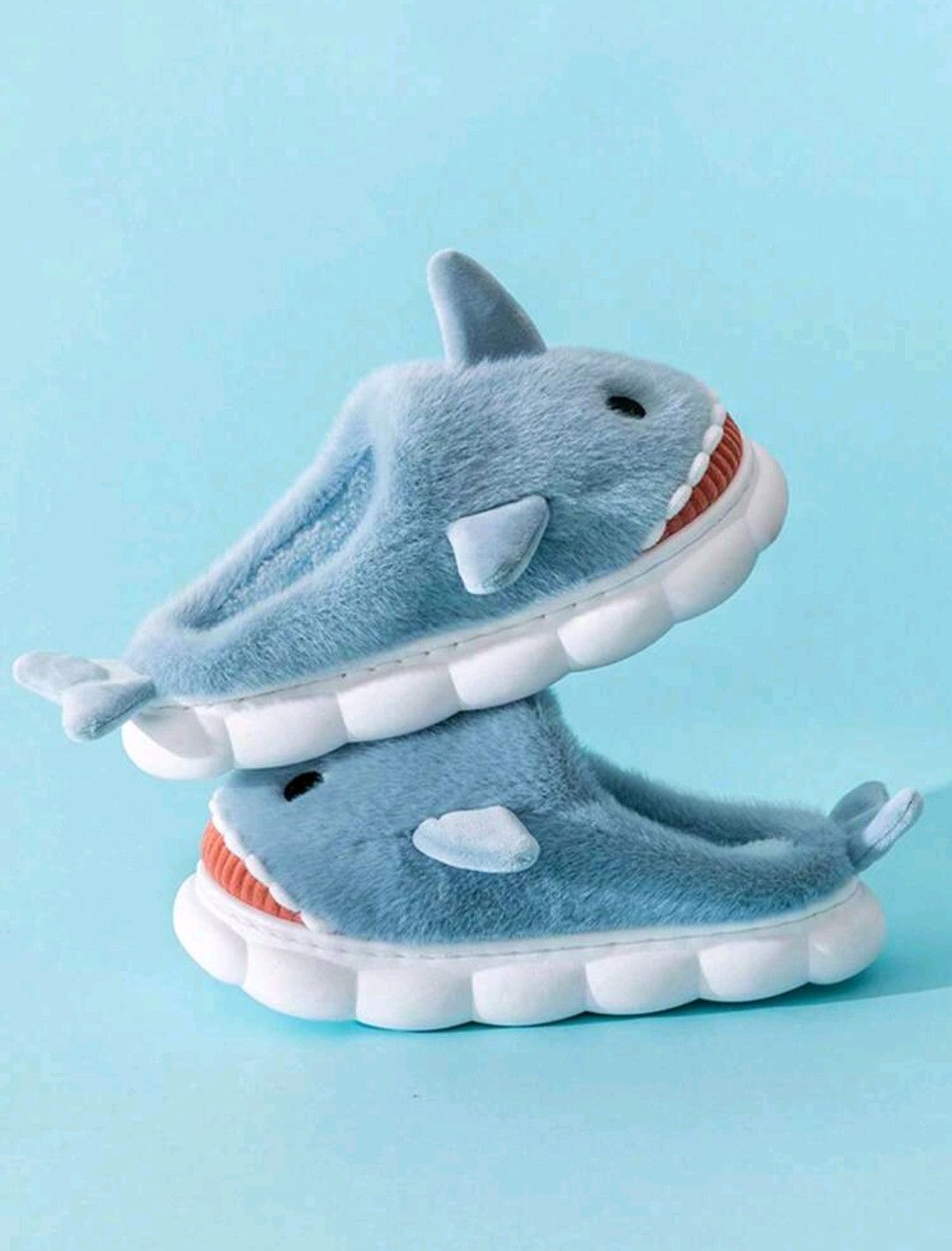 Japanese Brand Baby Shark Indoor Anti Slip Warm Plush Lining Size 42 - 3 Thumbnail