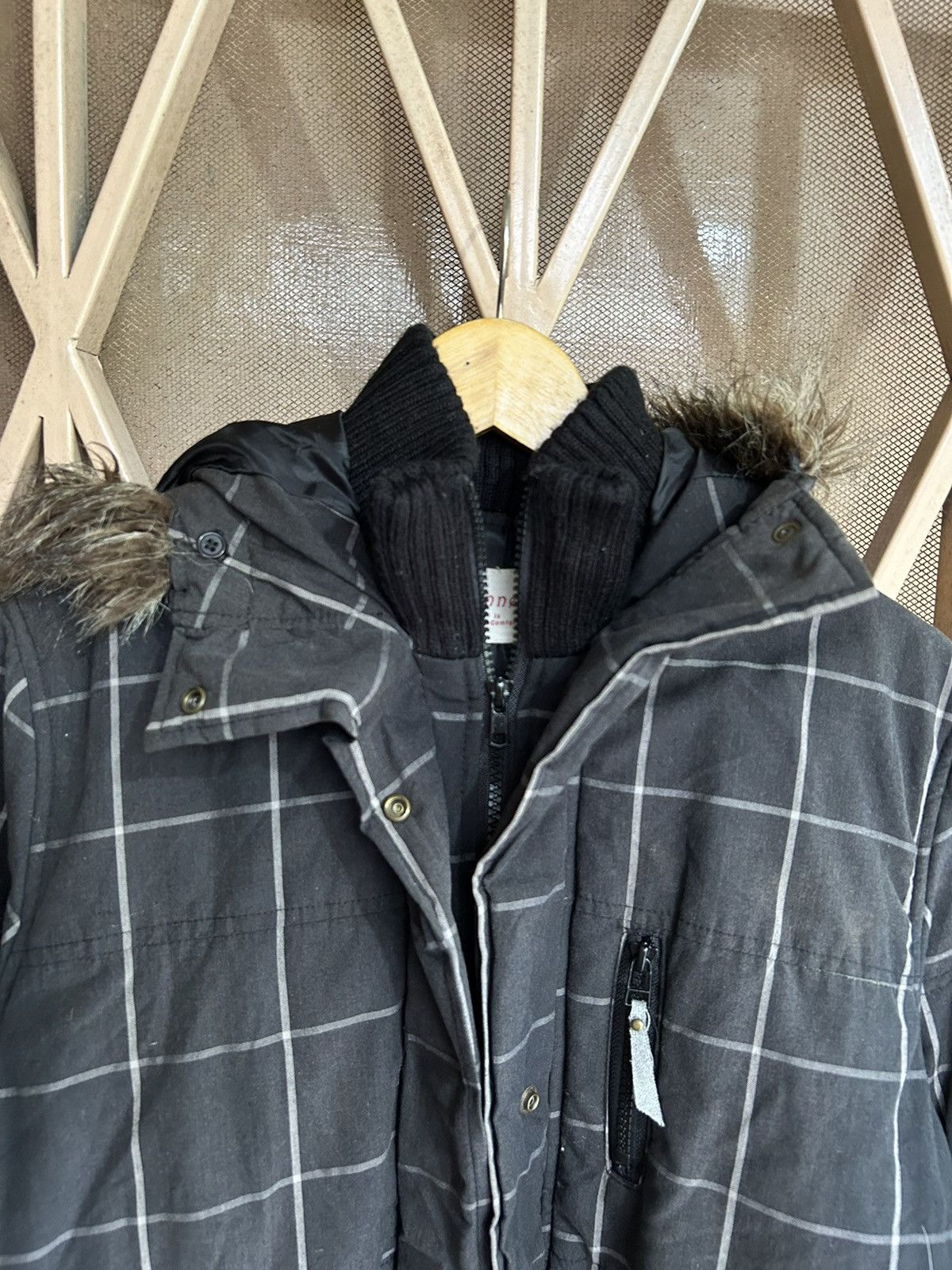 If Six Was Nine × Japanese Brand × Le Grande Bleu (L.G.B.) 💸BINDINGOFFER💸Fur Hoodie Plaid lgb ifsixwasnine style Size US L / EU 52-54 / 3 - 6 Thumbnail