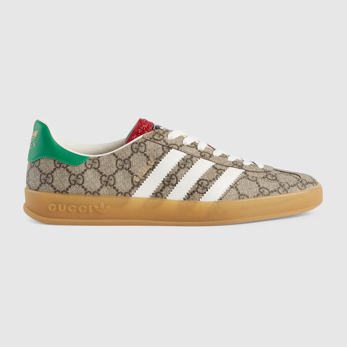 image of Gucci Sneakers GG Leather Monogram Logo 715222 Faar3 9751 in Beige, Men's (Size 14)