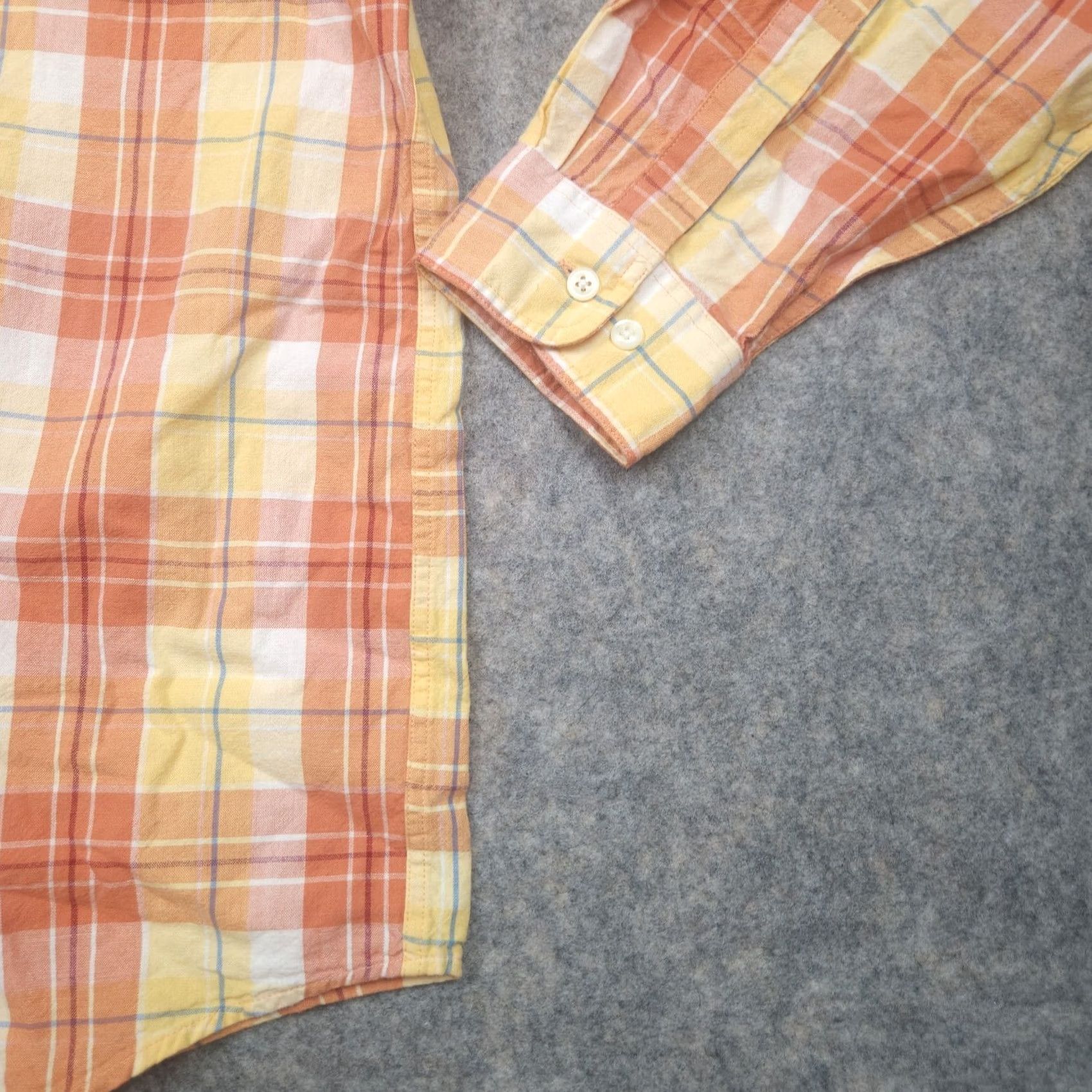Vintage LL Bean Shirt Mens Large Orange Plaid Long Sleeve Button Up Outdoor Casual Size US L / EU 52-54 / 3 - 4 Thumbnail