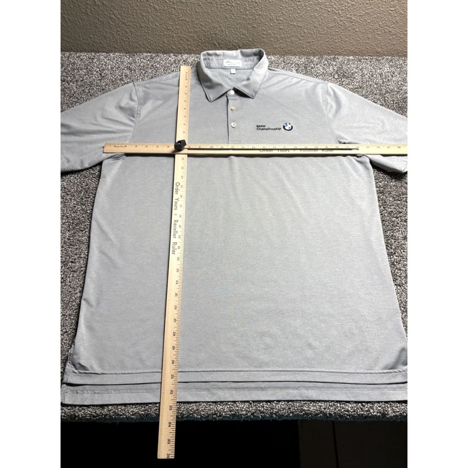 Peter Millar Peter Millar Polo Shirt Men XL Gray Golf Performance Stretch Championship Size US XL / EU 56 / 4 - 5 Thumbnail