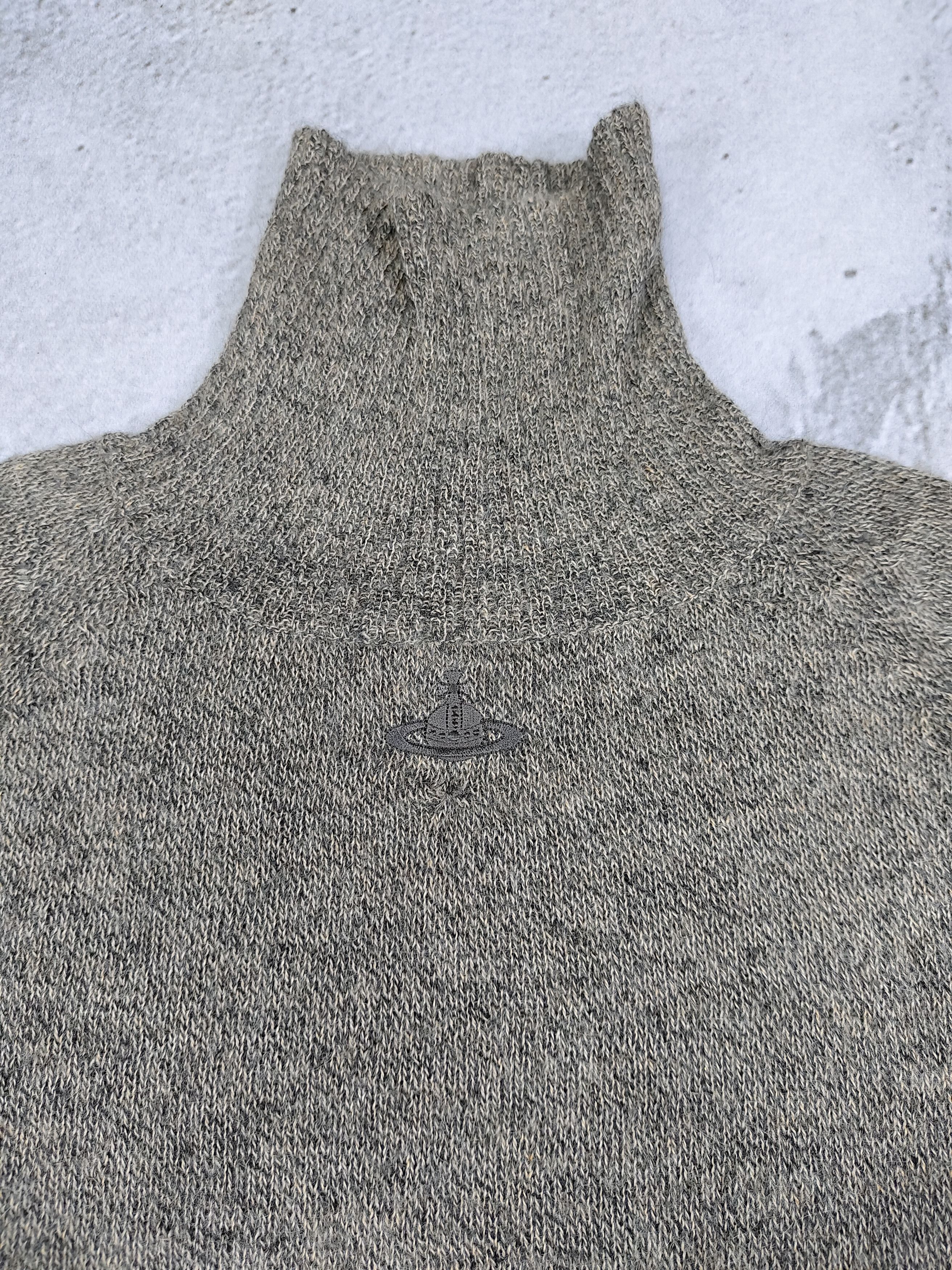 Vivienne Westwood 2000s V.W- Orb Embroidery Logo Alpaca Wool Knit Turtleneck Size M / US 6-8 / IT 42-44 - 8 Thumbnail