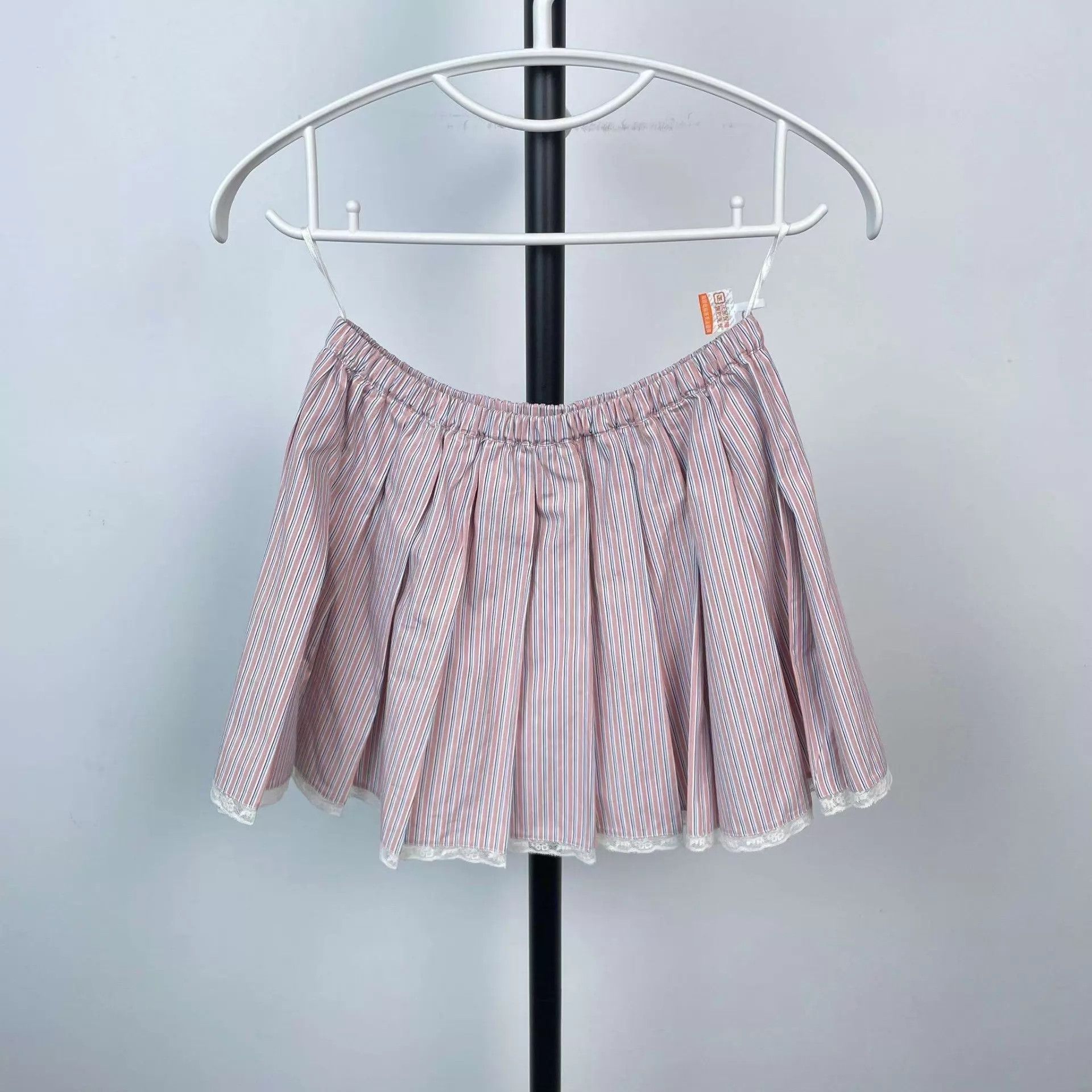 Miu Miu MIU MIU pink striped logo lace pleated skirt Size XS / US 0-2 / IT 36-38 - 2 Thumbnail