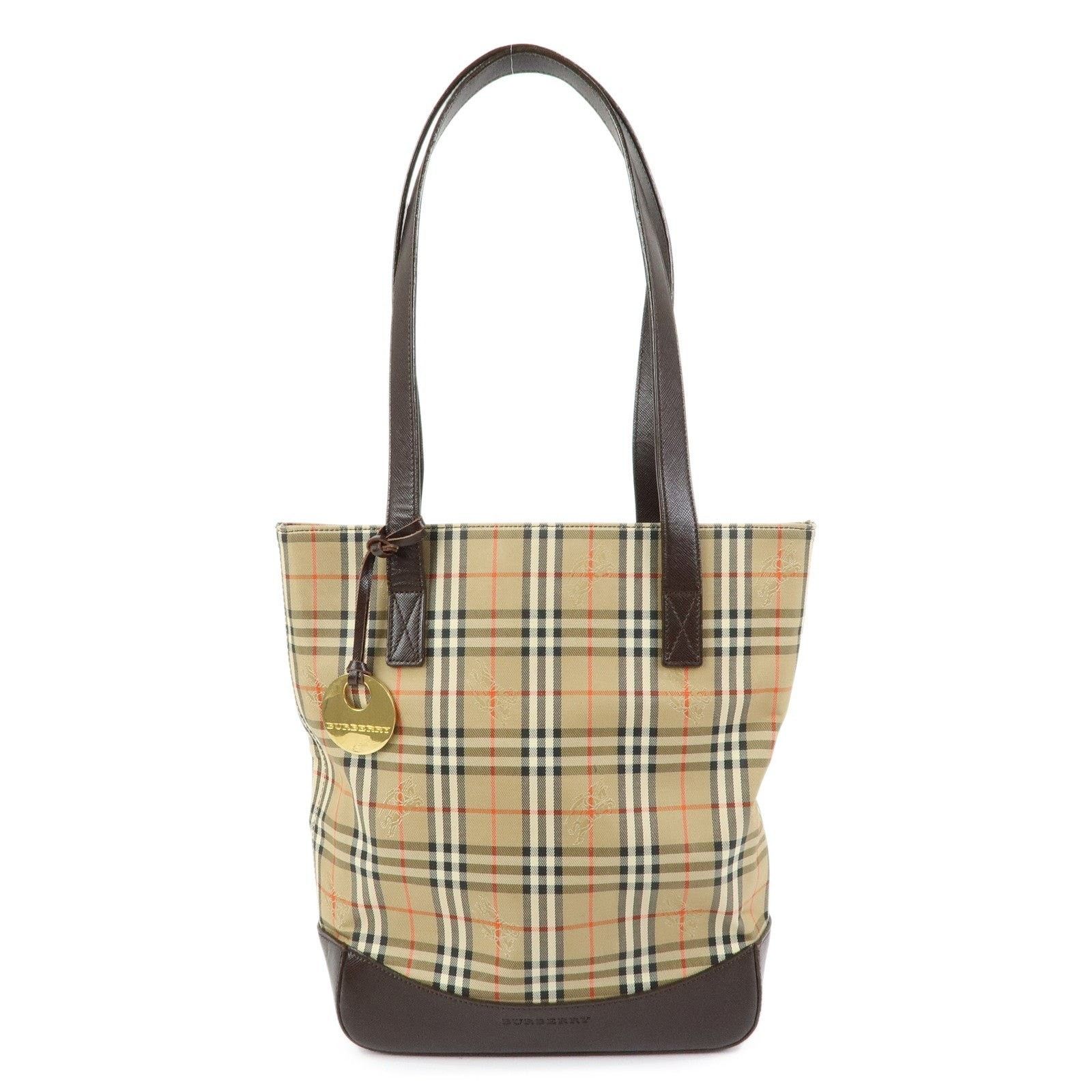 Burberry Burberry Nova Check Coated Canvas Shoulder Bag Beige Size ONE SIZE - 1 Thumbnail
