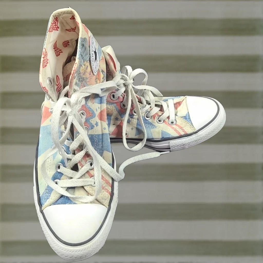 Converse Converse Chuck Taylor X DC Comics Wonder Woman High Top Sneaker Unisex Adults Size US 9.5 / UK 7.5 / EU 41 White Graphic Logo Size US 10 / IT 40 - 1 Thumbnail