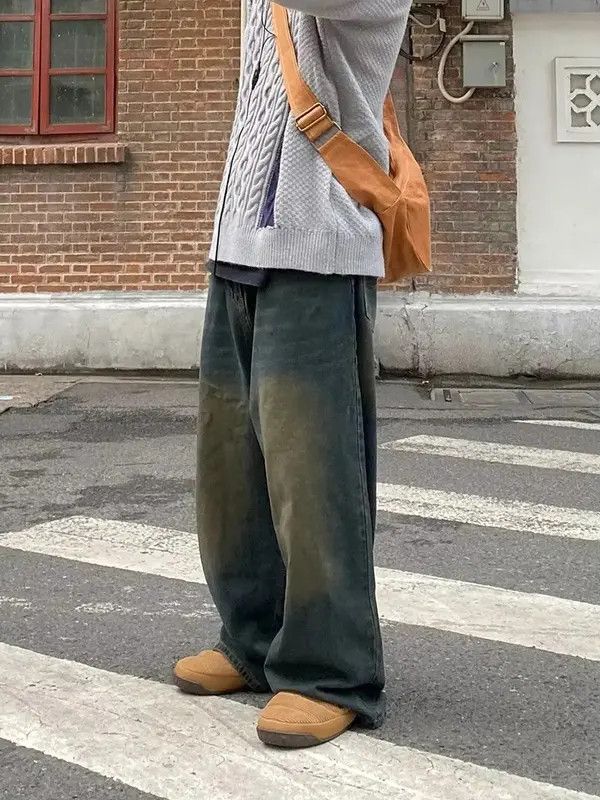 VIBE Vintage Washed Baggy Wide Leg Size US 33 - 8 Thumbnail