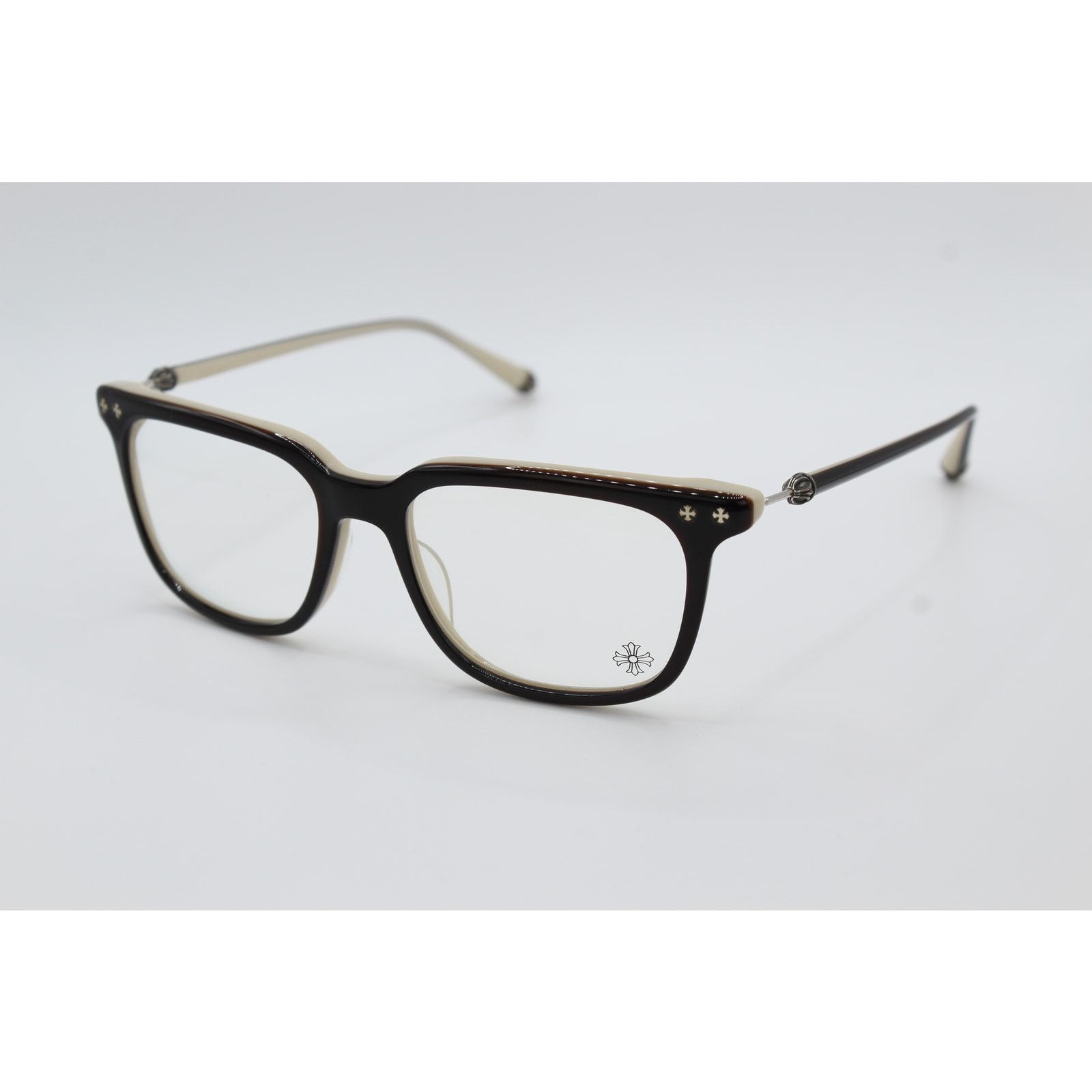 Chrome Hearts Chrome Hearts BIG RICKY BT Eyeglasses - Black and Cream Size ONE SIZE - 1 Thumbnail