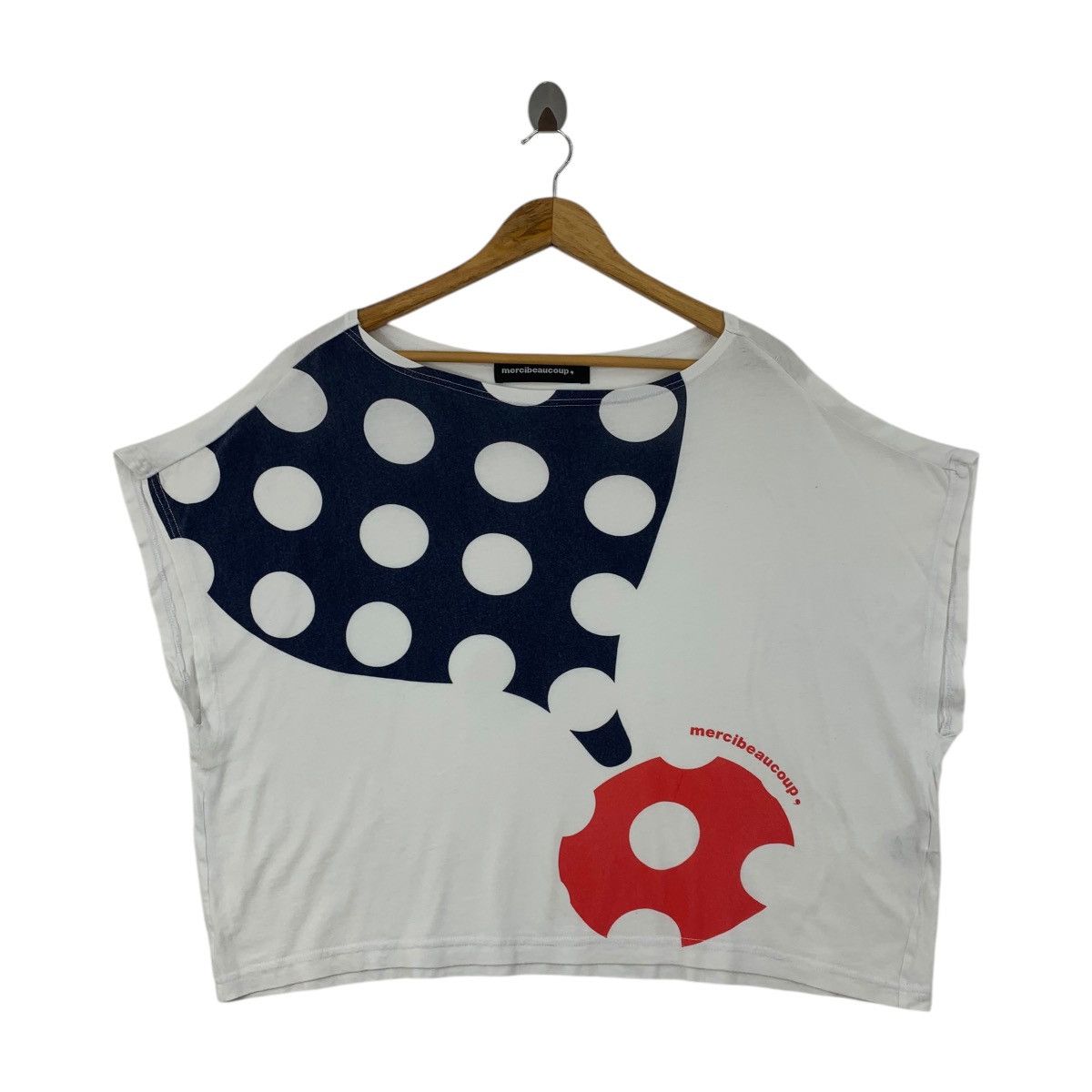 Issey Miyake × mercibeaucoup MERCIBEAUCOUP Cropped Baggy relaxed stylish women tee Size XXL / US 16-18 / IT 52-54 - 1 Thumbnail