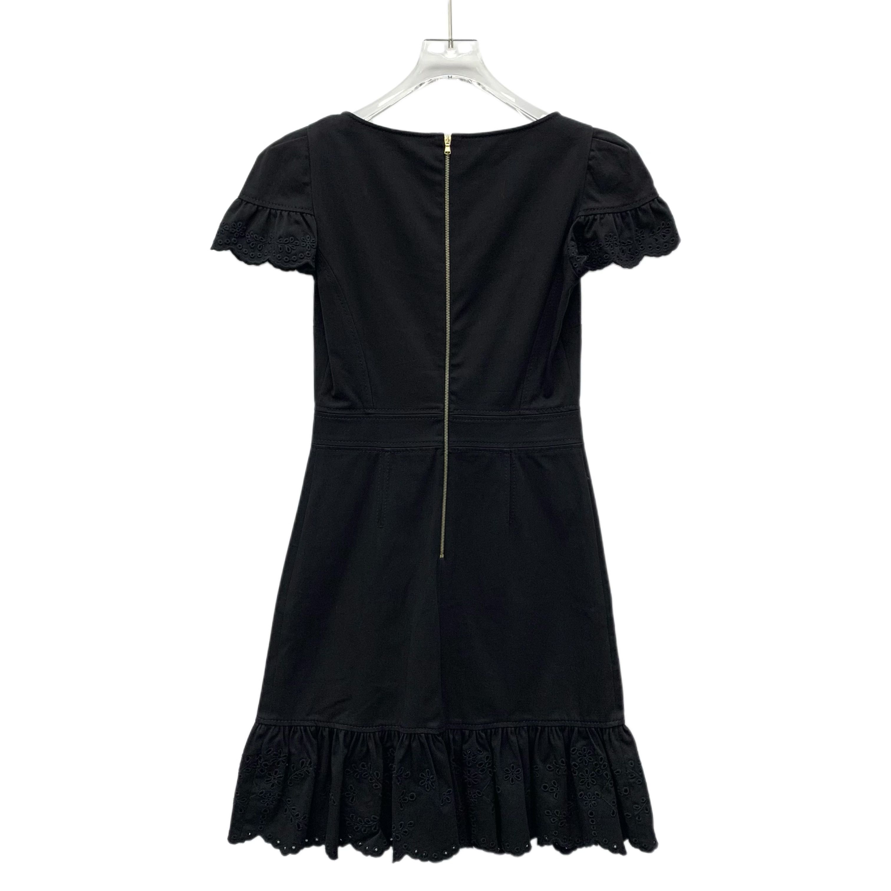 RED Valentino Red Valentino Black Lace-Trimmed Cotton Zip Dress (M) Size M / US 6-8 / IT 42-44 - 8 Thumbnail