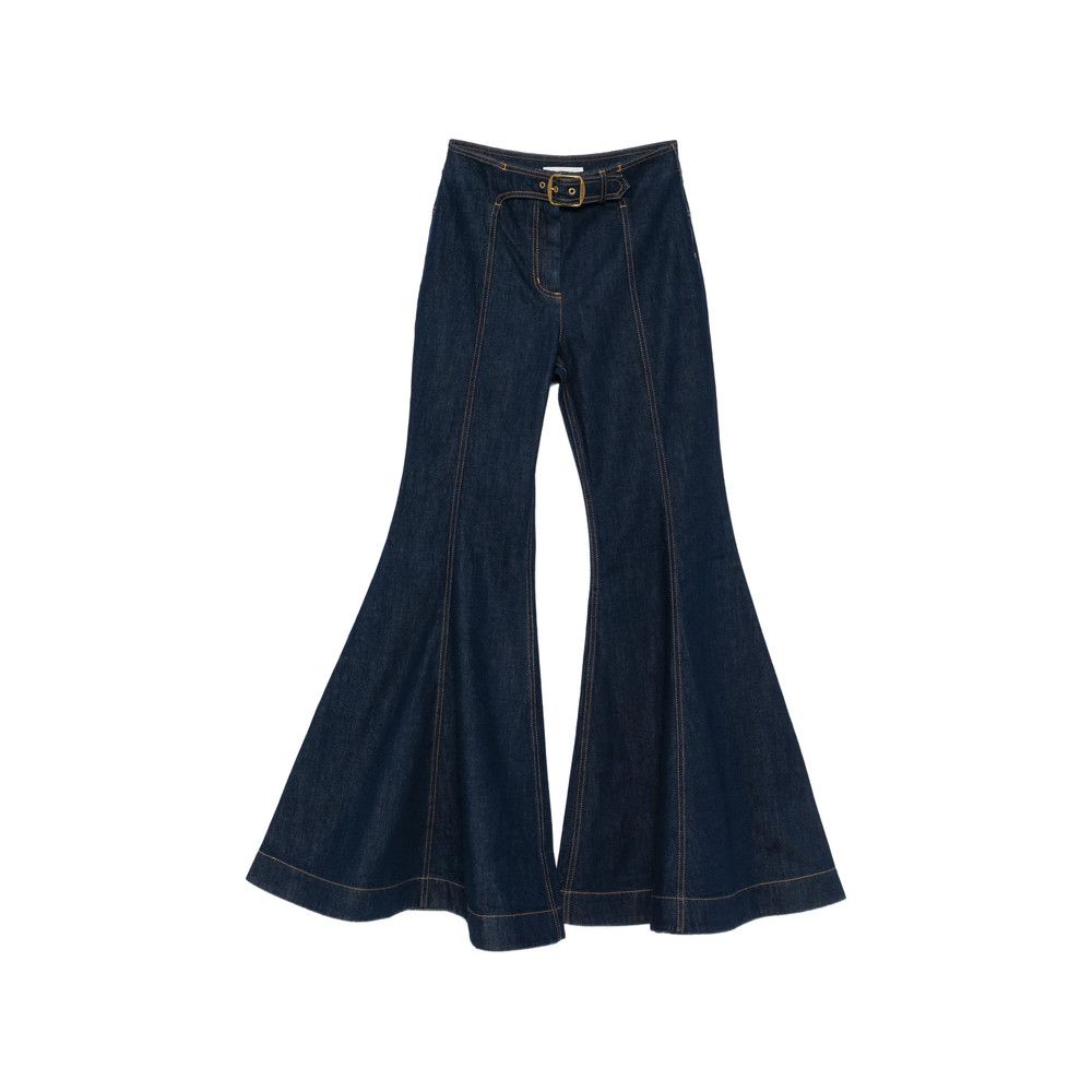 Zimmermann Zimmermann BLUE Denim - Flared Jeans Size 27" / US 4 / IT 40 - 1 Thumbnail