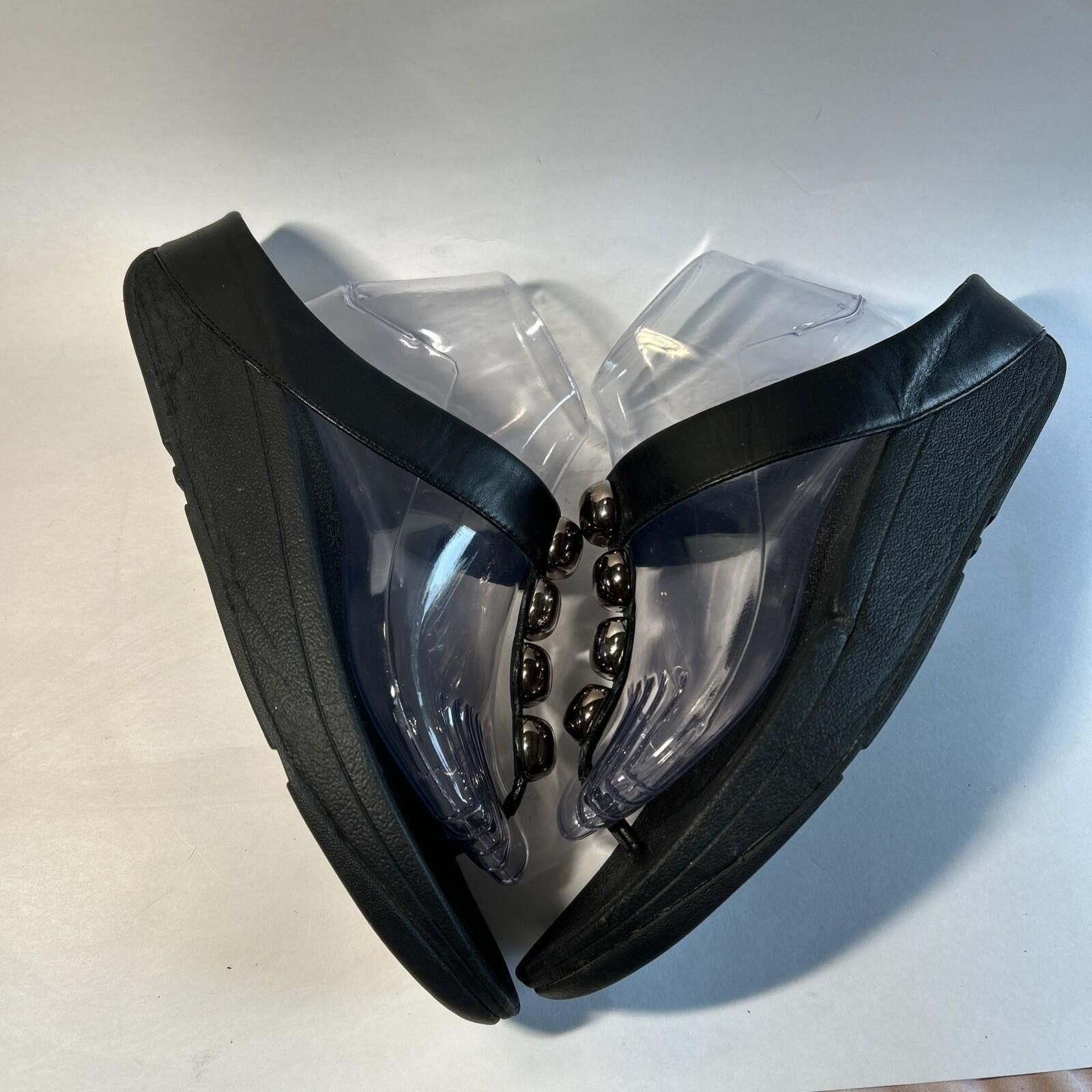 Other FitFlop Womens Rola Sandals Size 10 Black Thong Beaded Low Size US 10 / IT 40 - 4 Thumbnail