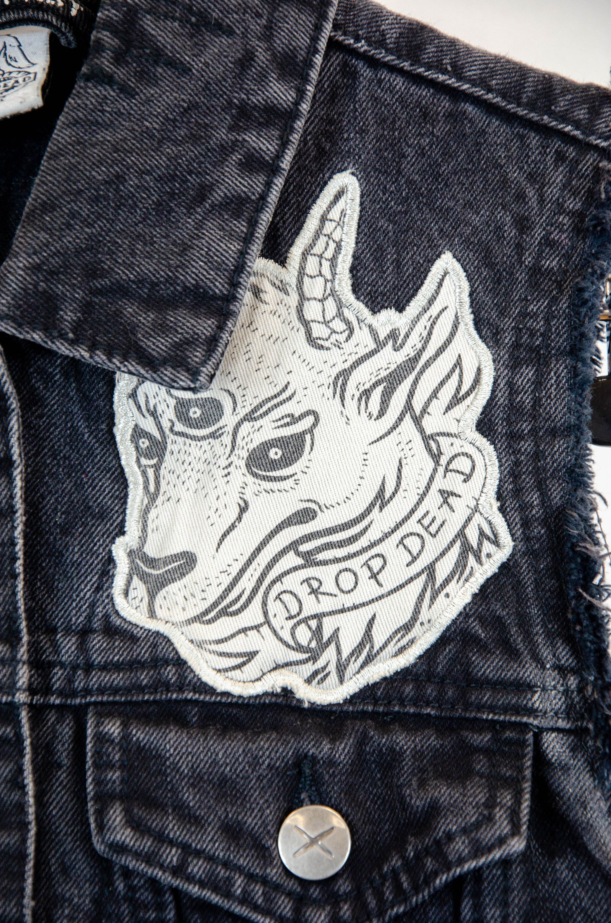 Drop Dead Clothing Drop Dead Punk Denim Vest – Size M Size M / US 6-8 / IT 42-44 - 5 Thumbnail