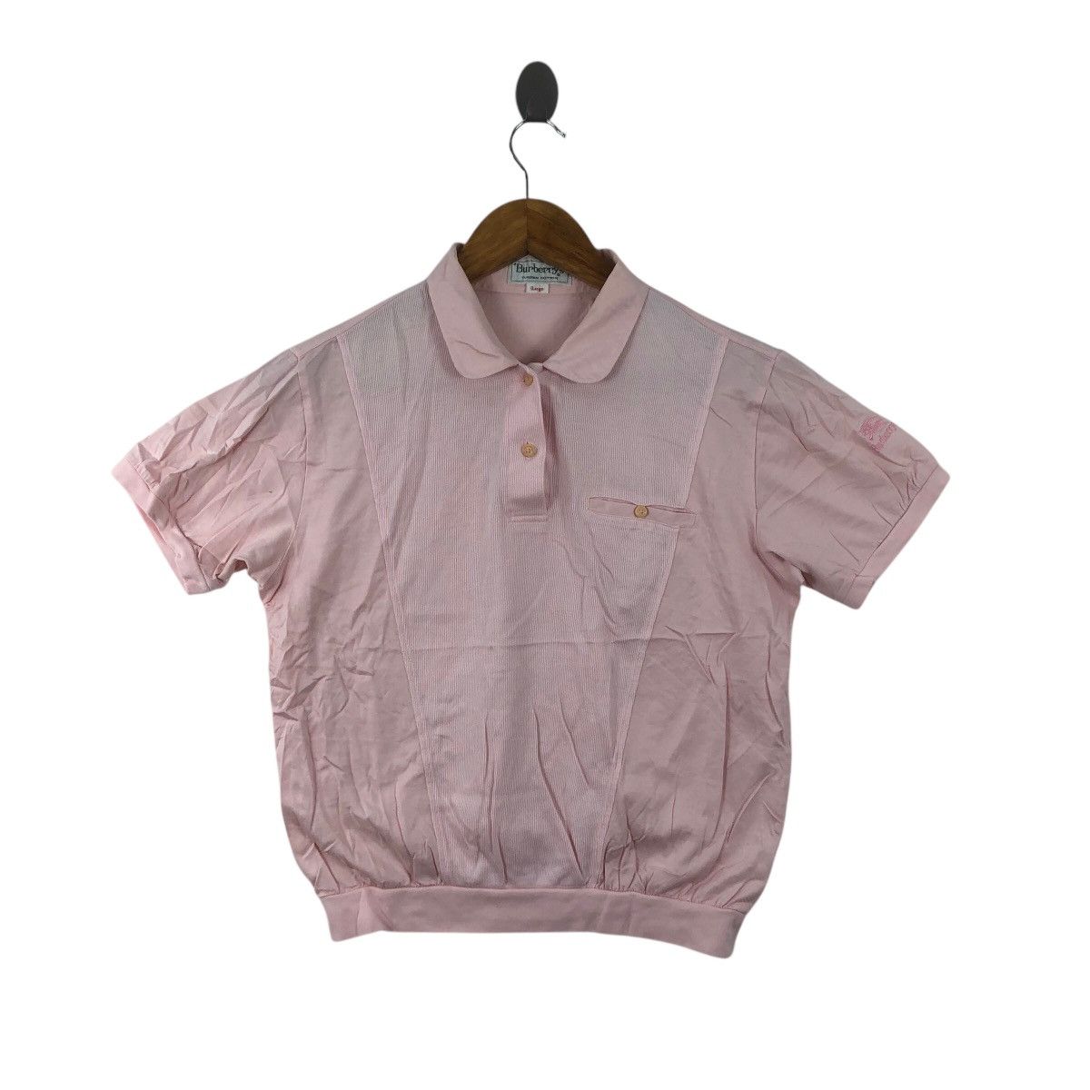 Burberry Vintage 90’ BURBERRY LONDON Turpan Cotton Pink Tee Shirt Size L / US 10 / IT 46 - 1 Thumbnail