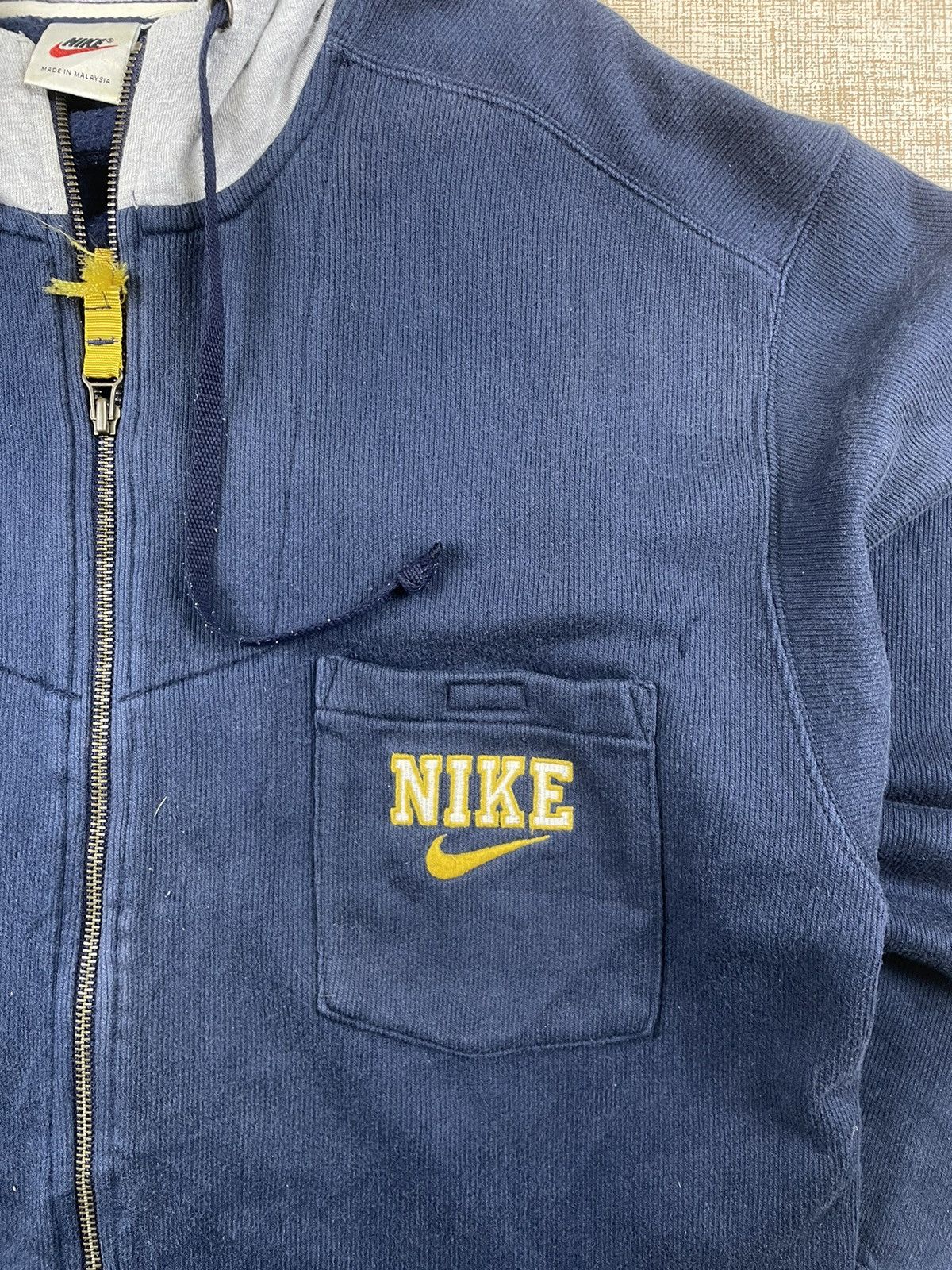 Nike 🔥90s NIKE SINGLE POCKET EMBROIDERY SWOOSH ZIPPER HOODIE Size US M / EU 48-50 / 2 - 5 Thumbnail