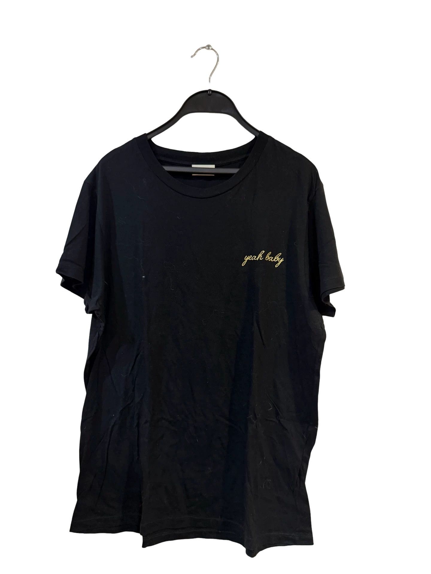 Saint Laurent Paris Saint Laurent Yeah Baby Script T-Shirt Size L Size US L / EU 52-54 / 3 - 1 Thumbnail