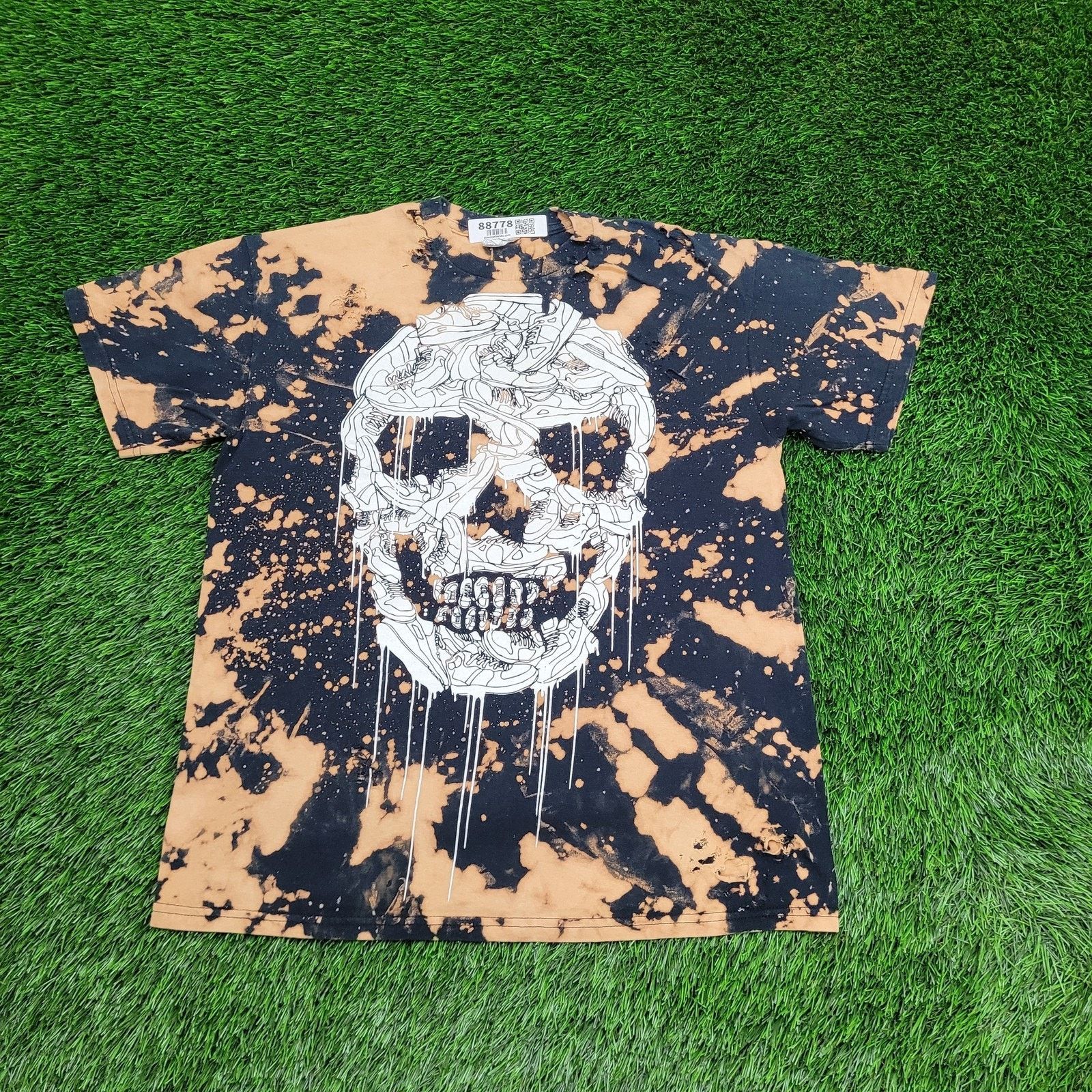 Other Distressed Skull Shirt Medium 20x24 Bleached Edgy Grunge Size US M / EU 48-50 / 2 - 1 Thumbnail