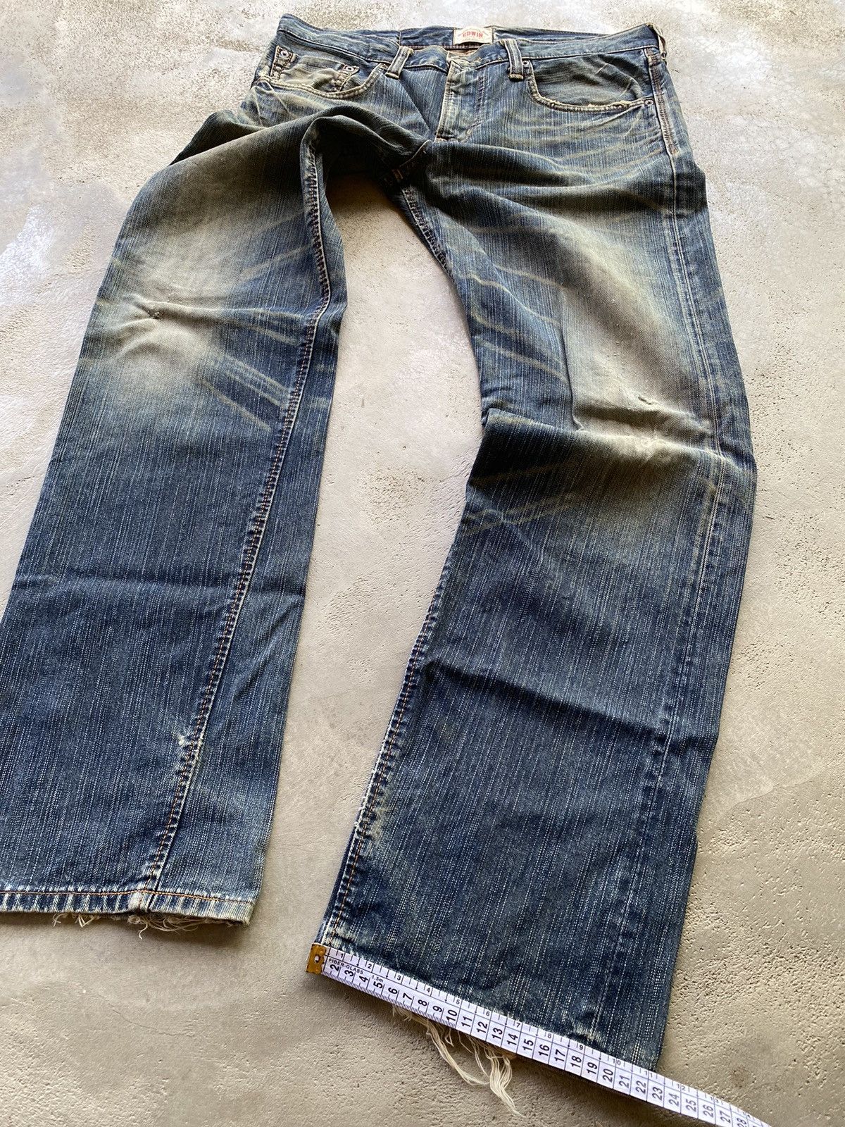 Edwin × If Six Was Nine Vintage Edwin Distressed Jeans Size US 34 / EU 50 - 14 Thumbnail