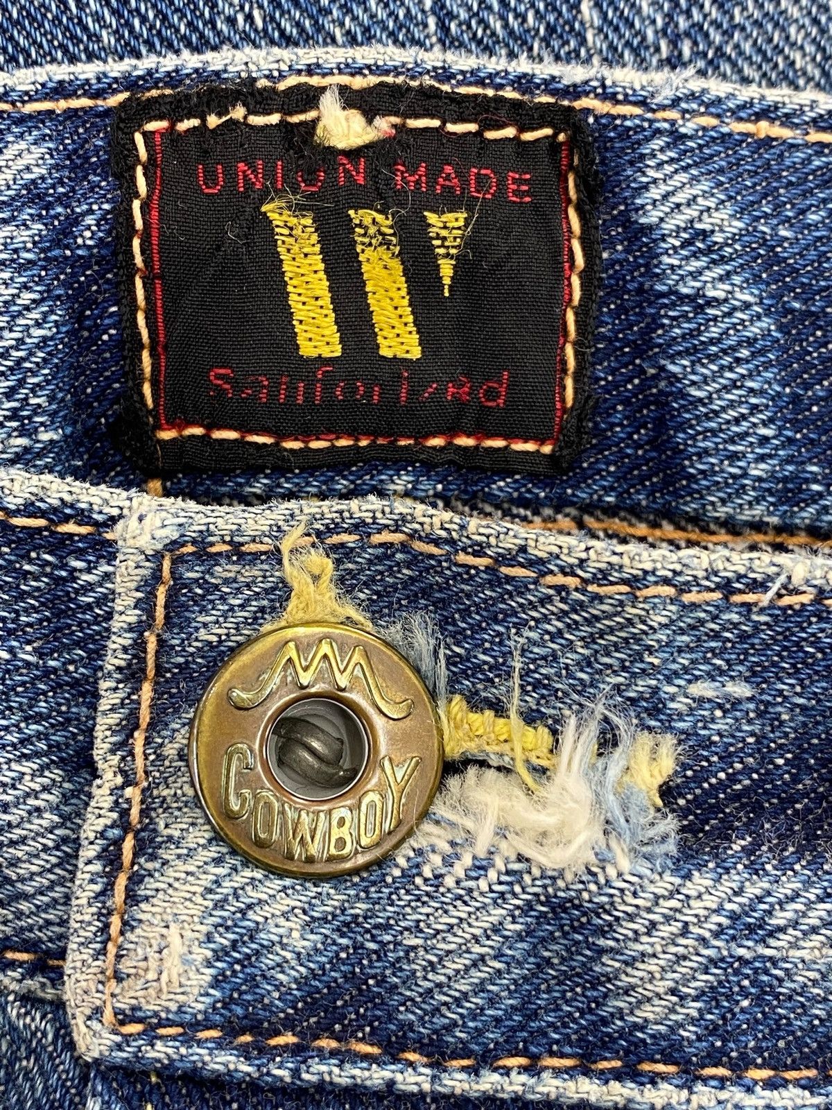 Japanese Brand Japanese Brand Whiskered & Faded Wash Style Wide Fit Jeans Size US 30 / EU 46 - 10 Thumbnail