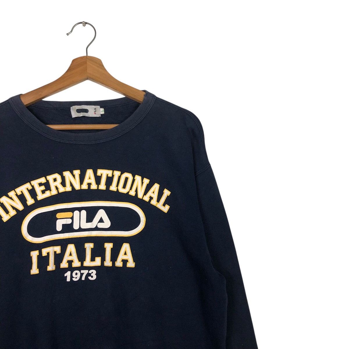Fila × Japanese Brand 📌 Vintage Sweatshirt Fila Italia Big Logo Spell Out Design Size US L / EU 52-54 / 3 - 7 Thumbnail