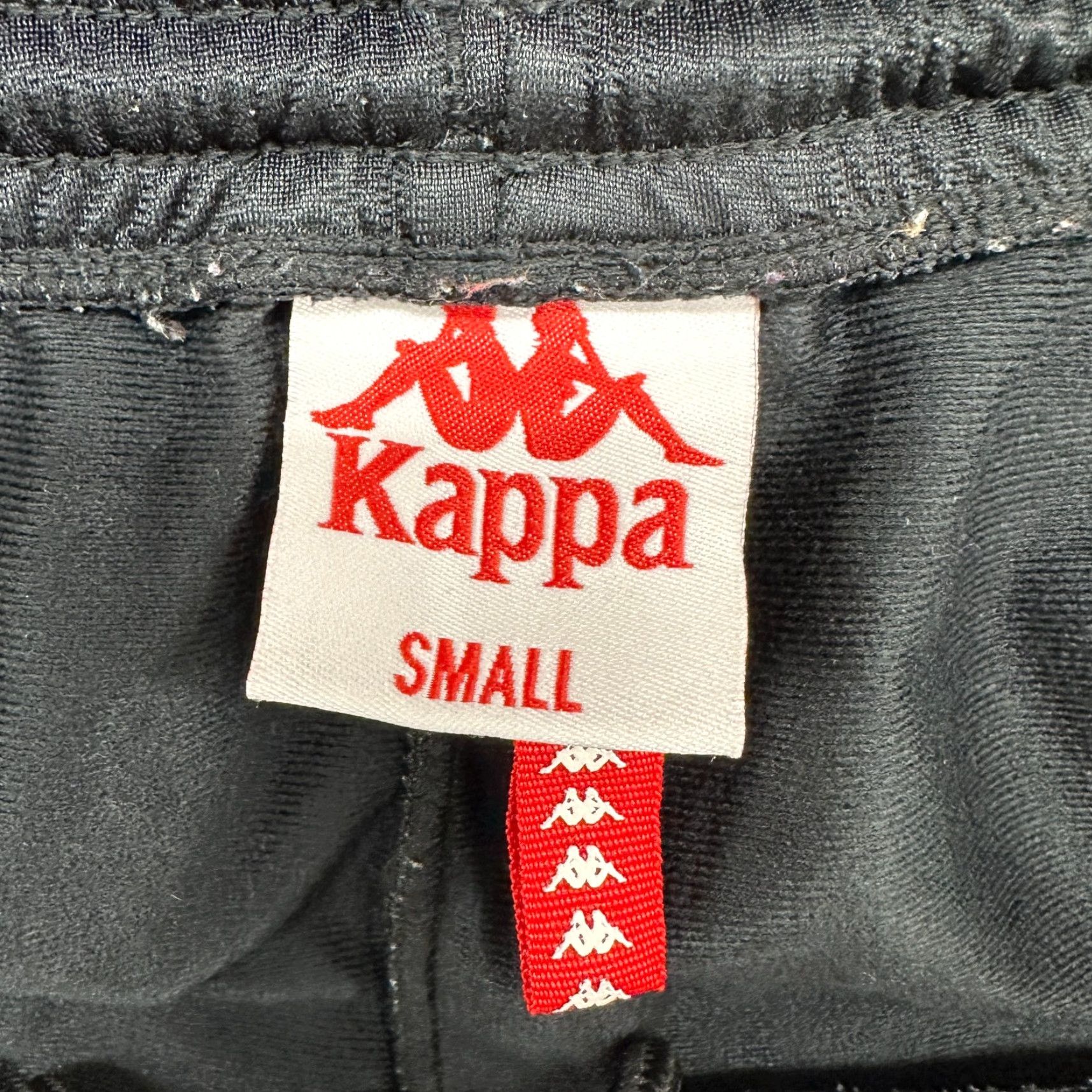 Kappa Kappa Pants Womens S Black Sweat Jogger Logo Tapered Leg Drawstring Skater Regular Fit Activewear Lounge Inseam 28in Size 29" - 4 Thumbnail