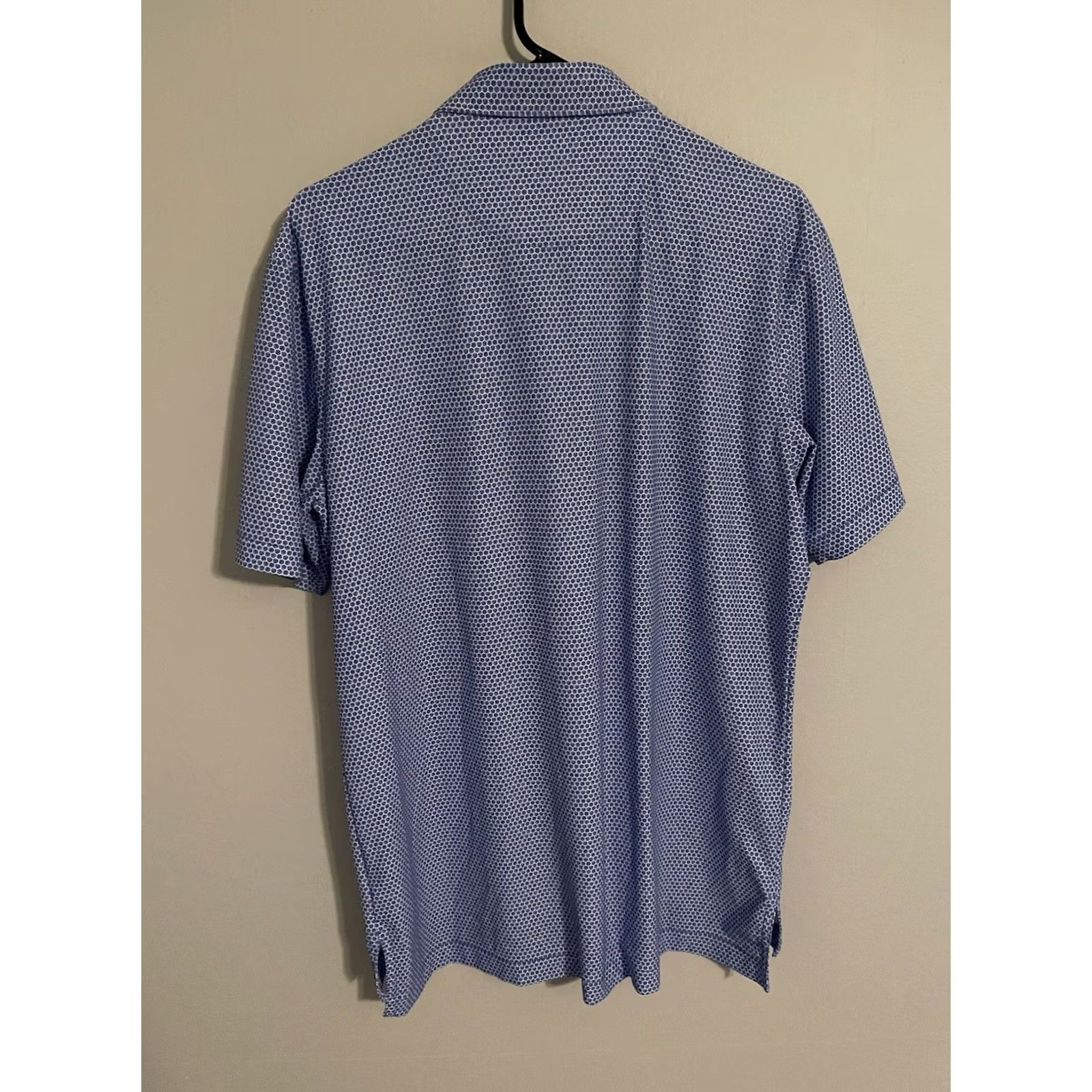 Peter Millar Peter Millar Summer Comfort Polo Shirt - Men's M Short Sleeve Blue Geometric Golf Shirt Size US M / EU 48-50 / 2 - 4 Thumbnail