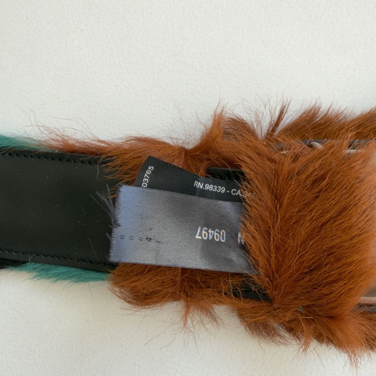 Prada A/W 17 Multicoloured Fur Belt Size 32 - 14 Thumbnail