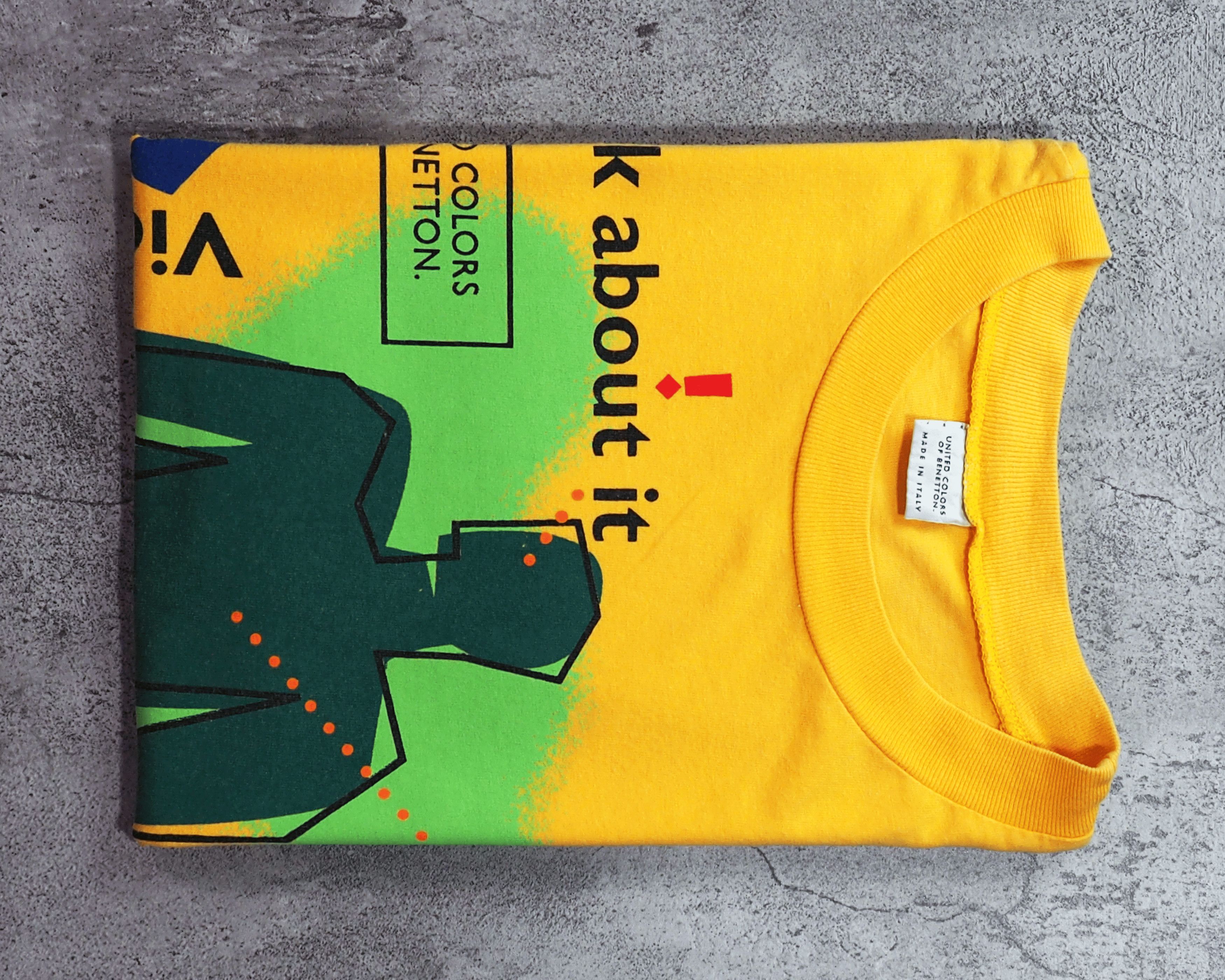 Vintage Vintage 1990s Benetton "Think About It" Shirt L Size US L / EU 52-54 / 3 - 4 Thumbnail