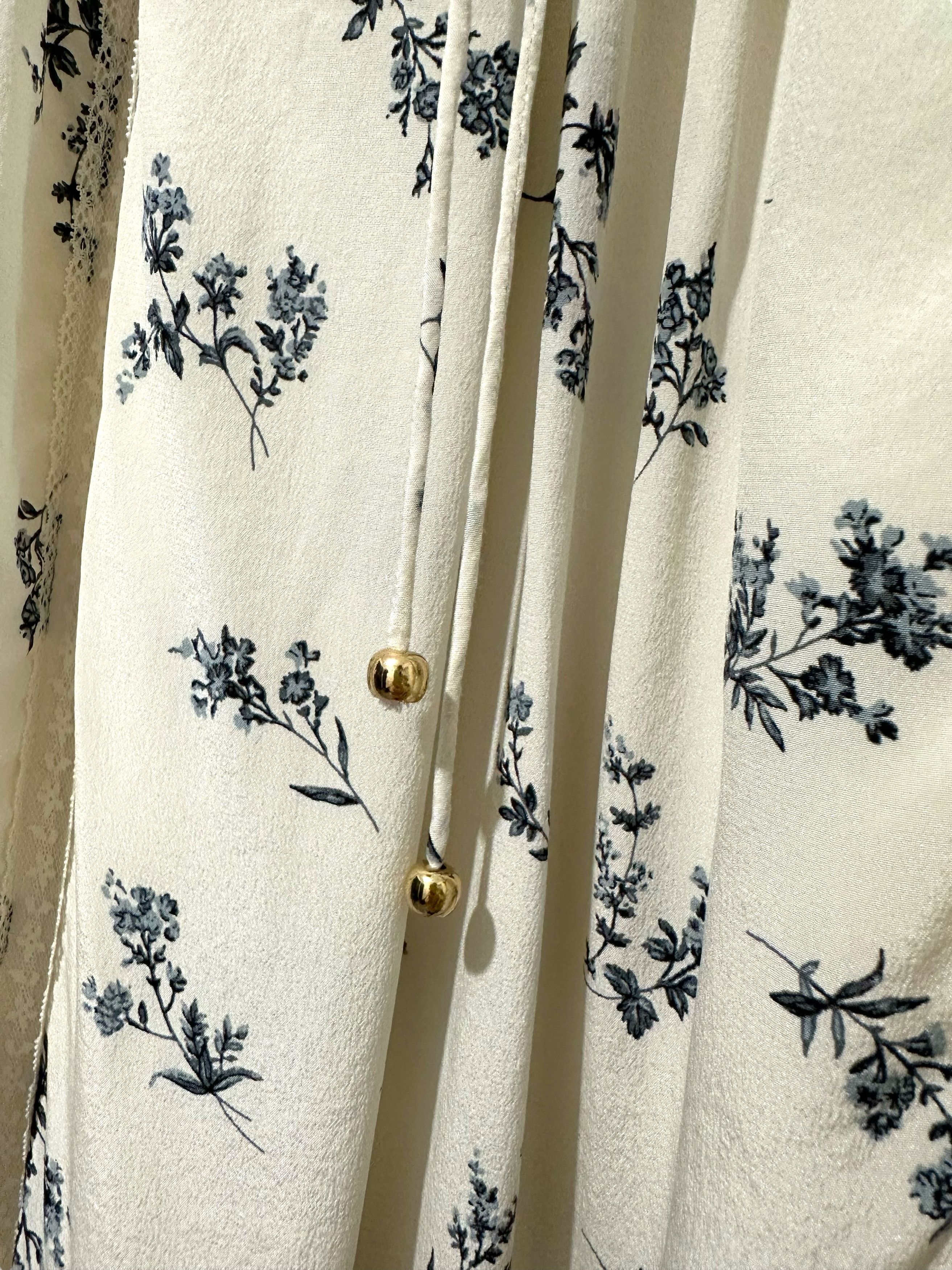 Zimmermann Zimmermann Silk Flower Print Lace Detail Cami Long Dress (M) Size XS / US 0-2 / IT 36-38 - 3 Thumbnail