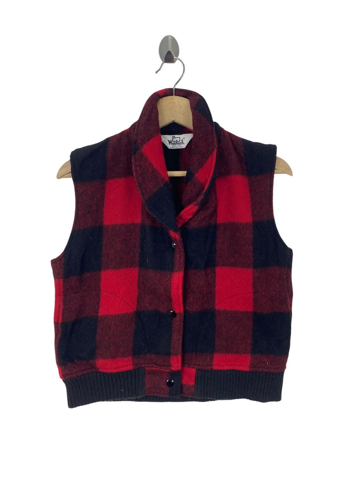 Woolrich Woolen Mills Vintage WOOLRICH BUFFALO Plaid Vest Jacket Check Outdoor Size S / US 4 / IT 40 - 4 Thumbnail