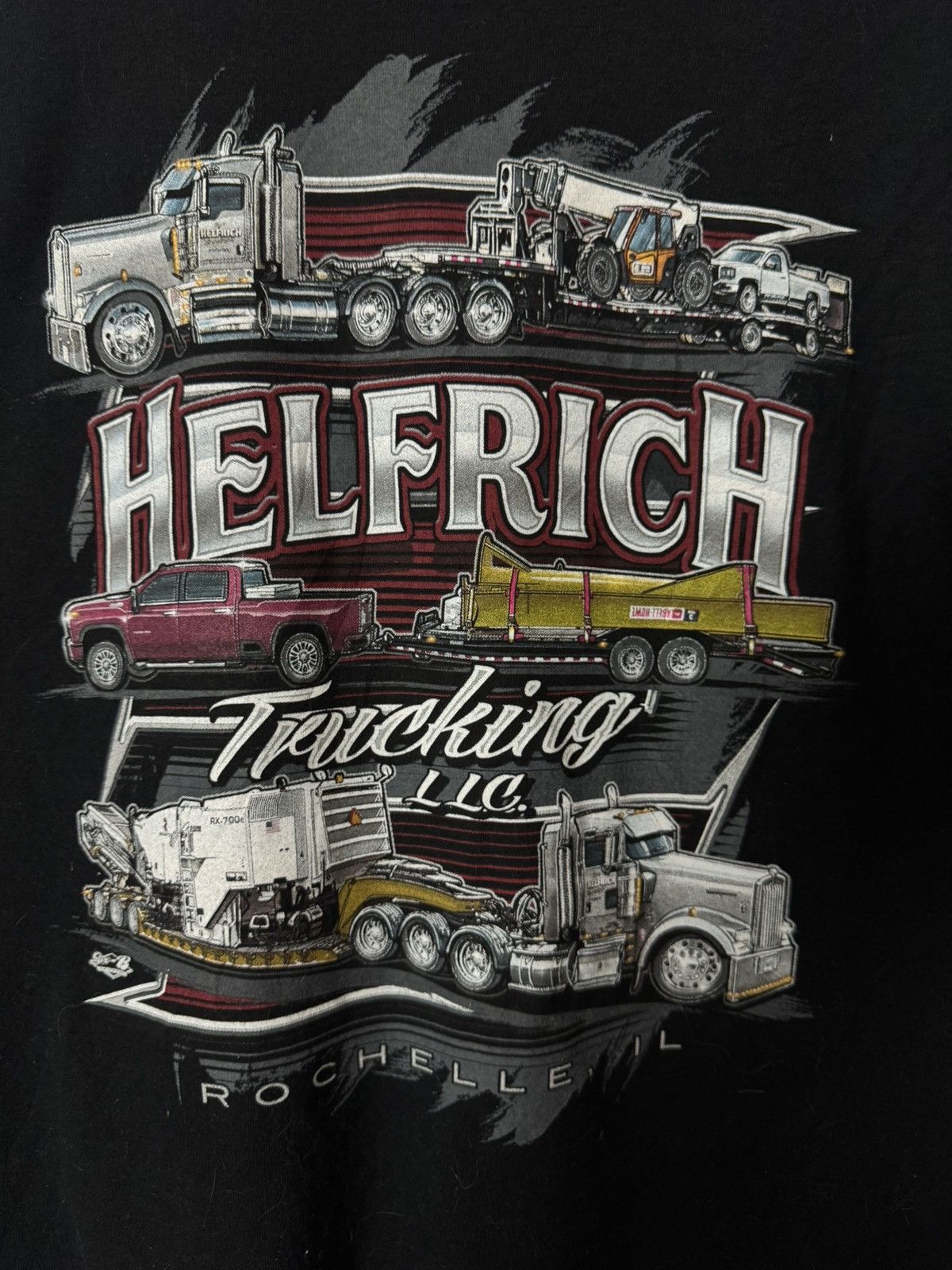 Vintage Helfrich trucking llc truker tshirt Size US XL / EU 56 / 4 - 2 Thumbnail
