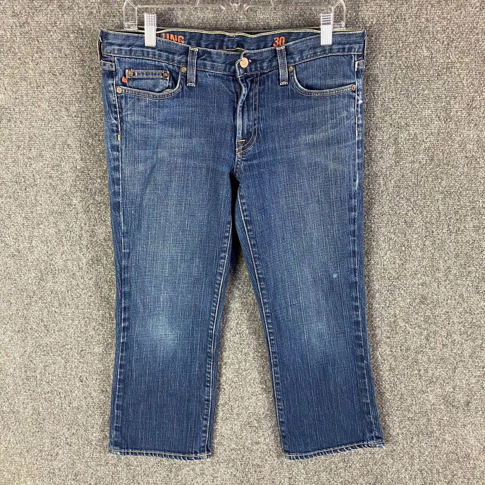 J.Crew × Vintage J Crew Hipslung Jeans Women's Size 30 Denim Distressed Size 32" / US 10 / IT 46 - 1 Thumbnail