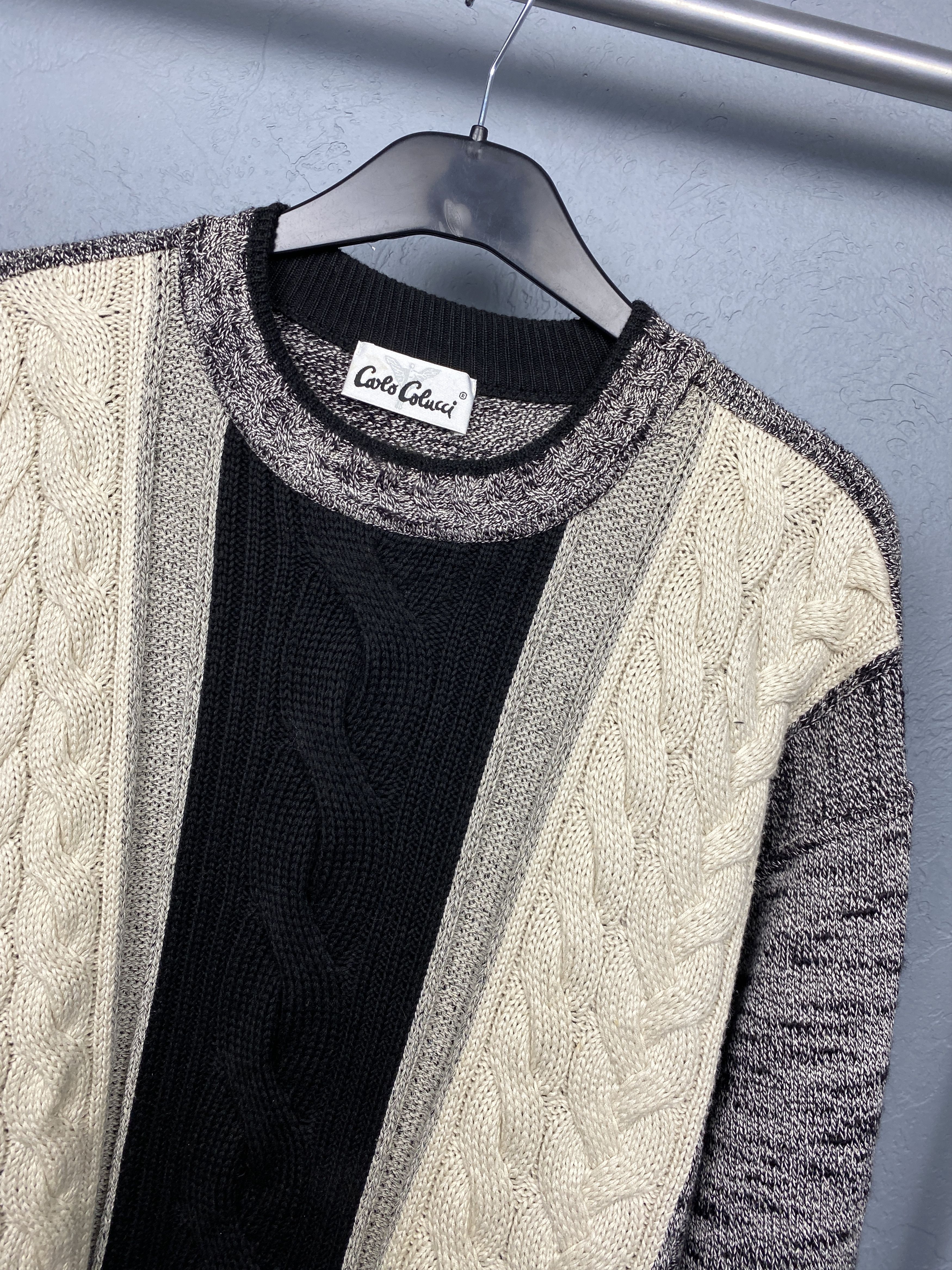 Carlo Colucci × Vintage Carlo Colucci Vintage Mens Knit Sweater Coogi style Size US XL / EU 56 / 4 - 2 Thumbnail