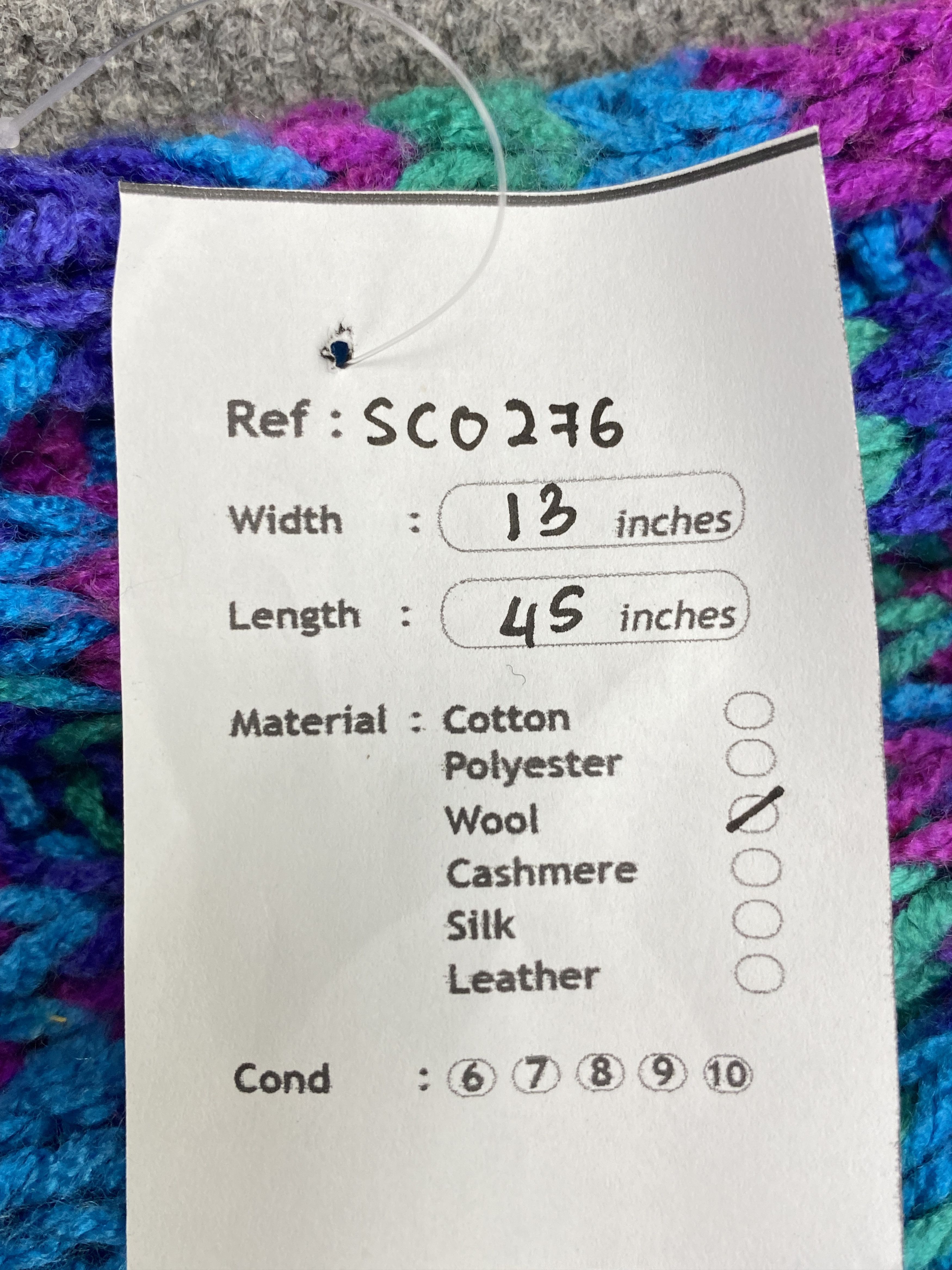 Homespun Knitwear Japanese Brand Knitted Scarf / Muffler / Neckwear SC0276 Size ONE SIZE - 9 Thumbnail