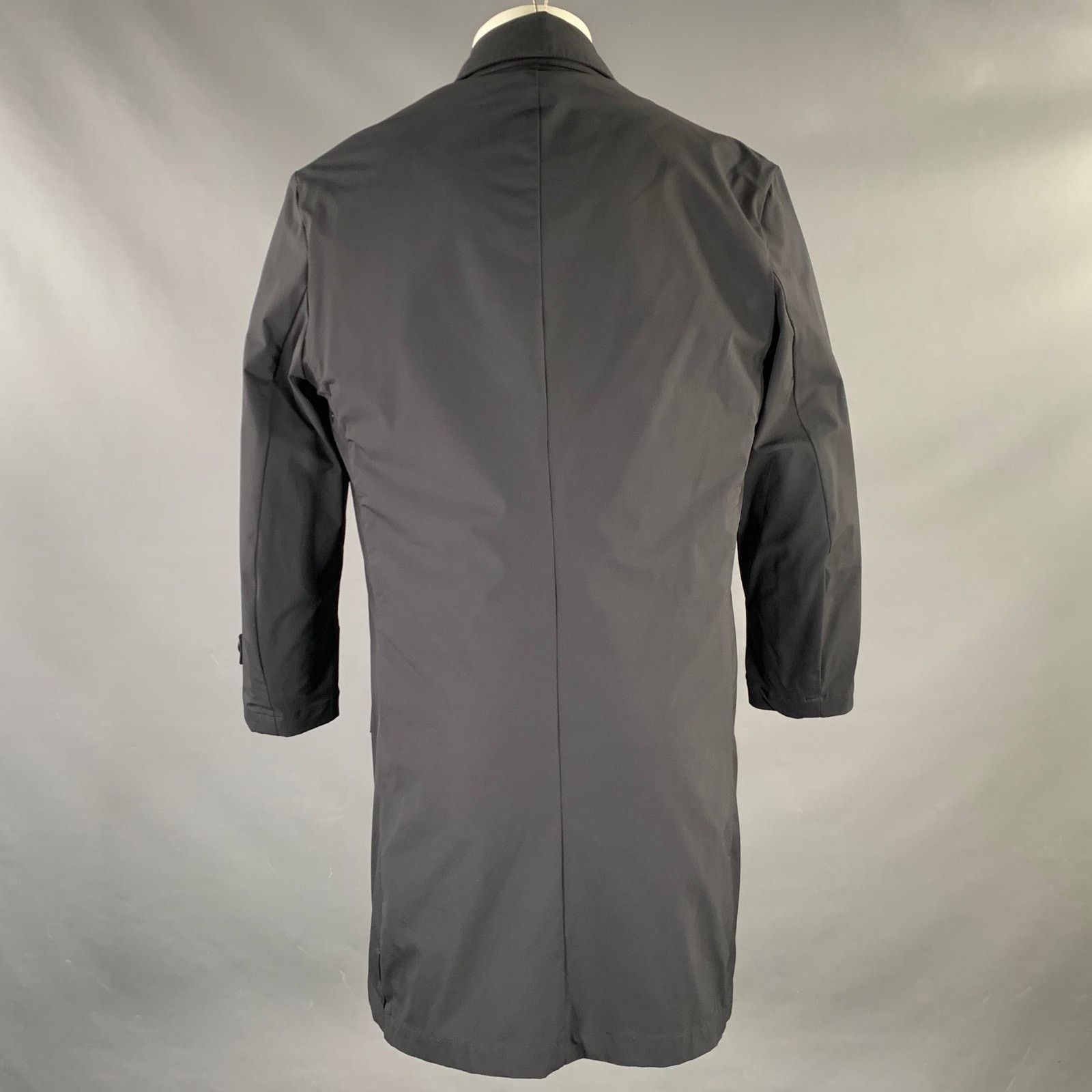 Emporio Armani Size 40 Black Polyamide Blend Detachable Lining Coat Size US XXS / EU 40 - 3 Thumbnail
