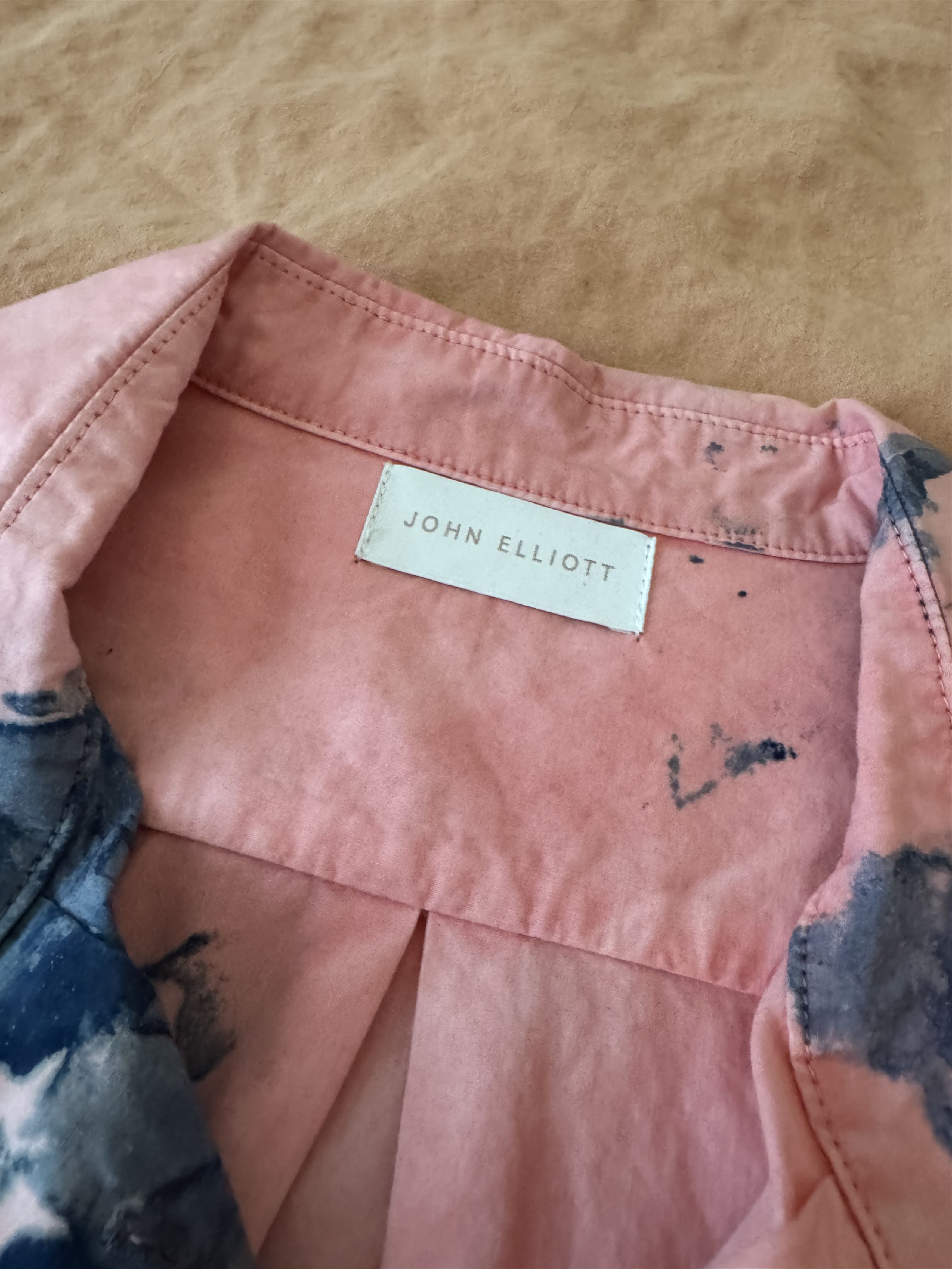 John Elliott Pia Tie Dye Cotton Button-Up Shirt Size XS / US 0-2 / IT 36-38 - 3 Thumbnail