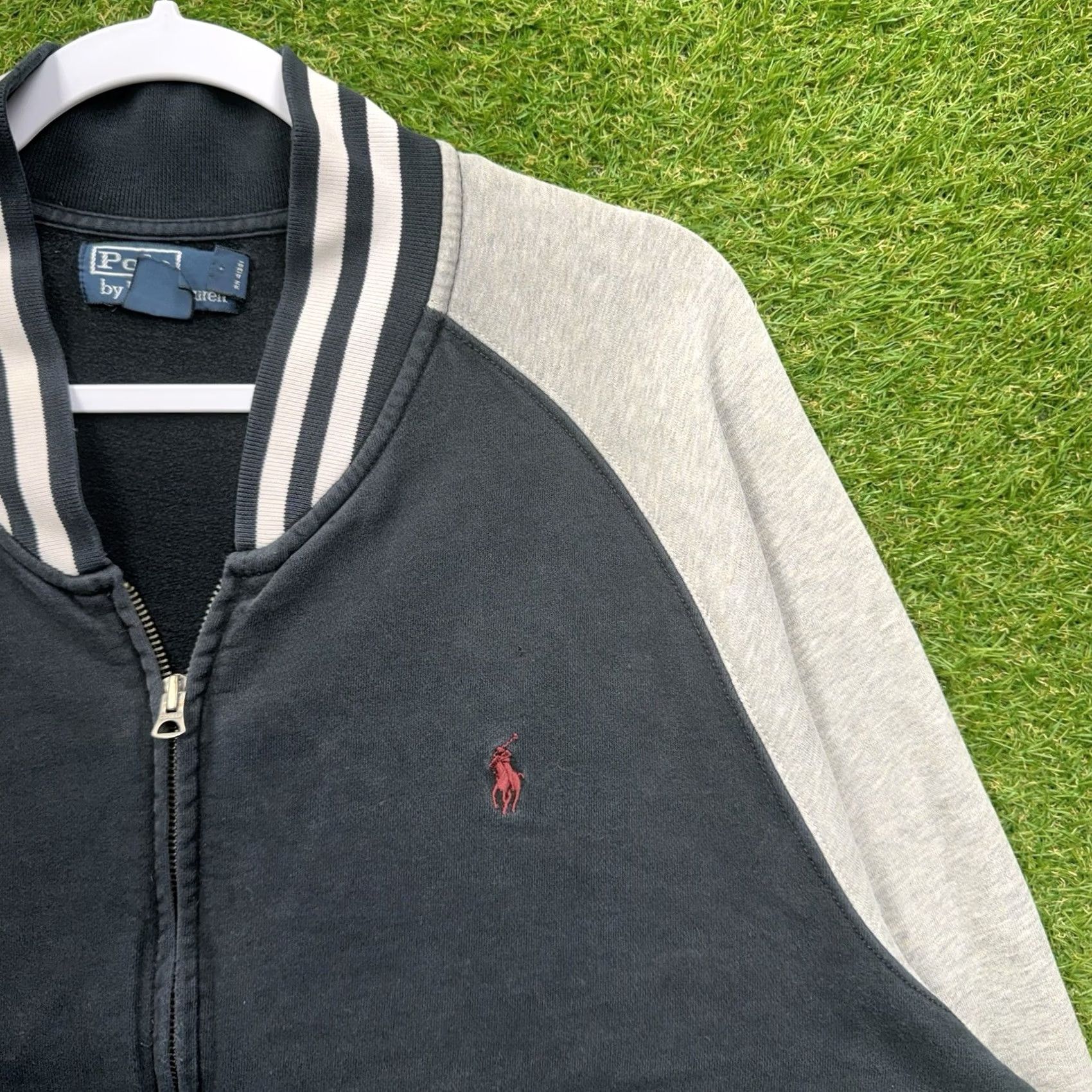 Polo Ralph Lauren Vintage Polo Ralph Lauren Jacket Mens 2XL Black Bomber Varsity Raglan Zip Pony Jacket Size US XXL / EU 58 / 5 - 7 Thumbnail